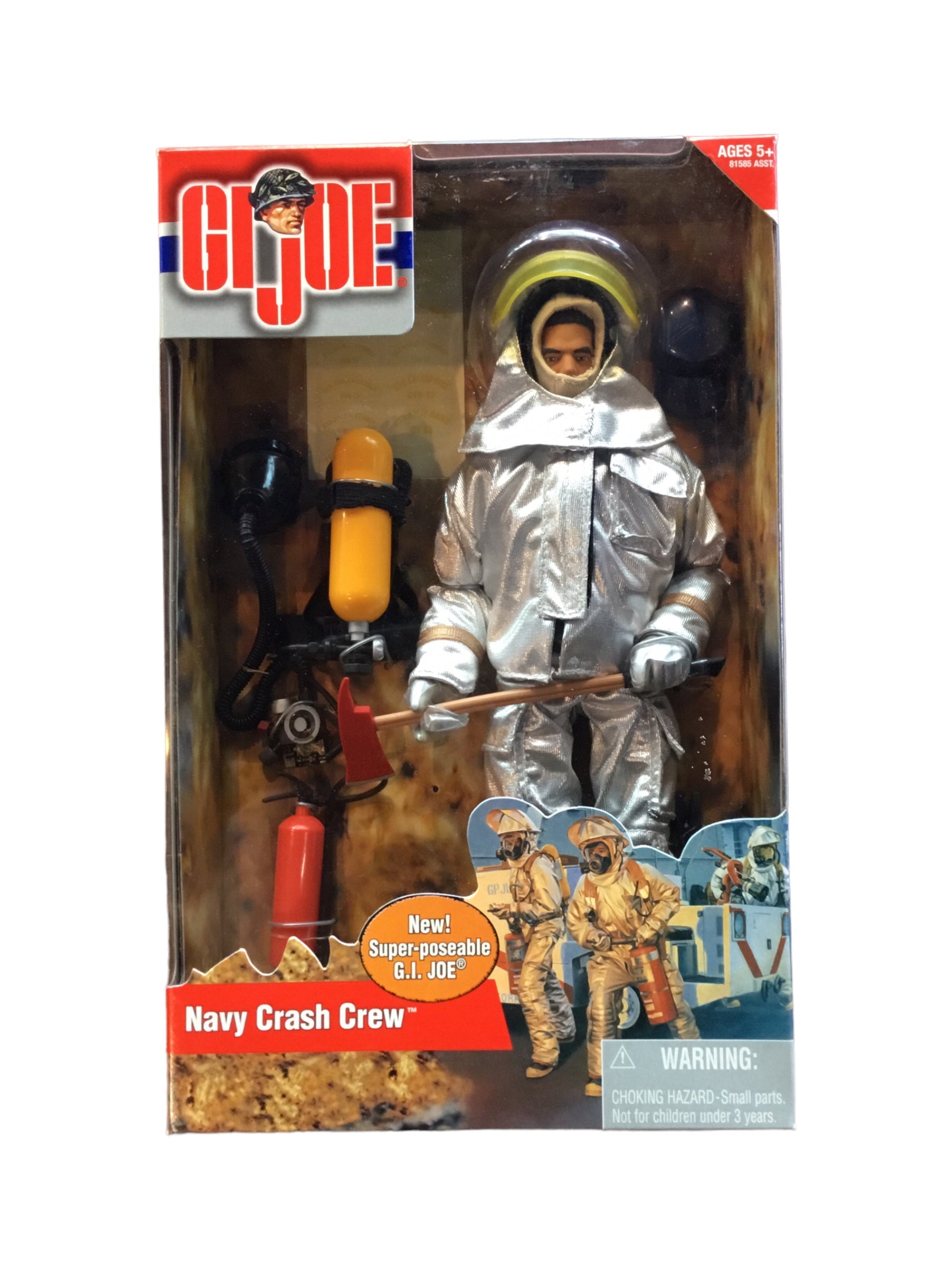 GI Joe Navy Crash Crew 12" Figure 2001 Hasbro Sealed