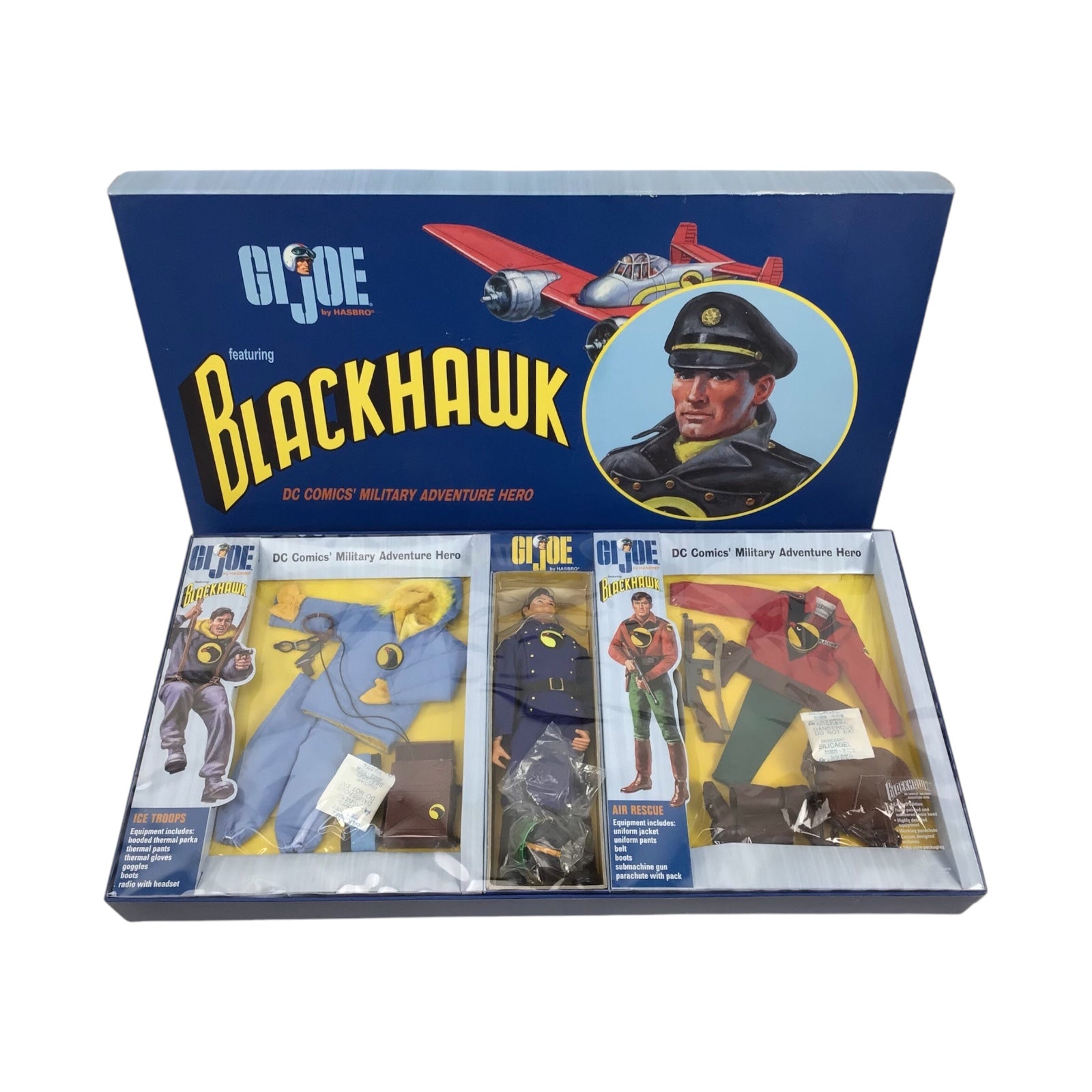 GIJOE Blackhawk 12" Action Figure DC Comic Military Adventure Hero Box HASBRO 2002.