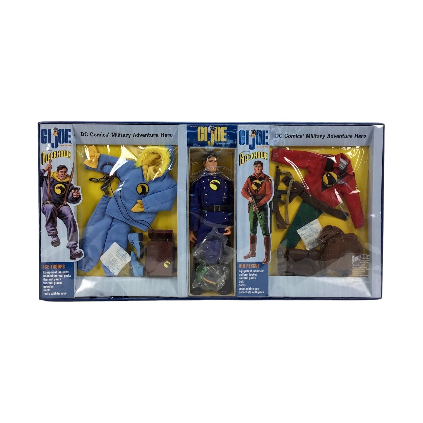 GIJOE Blackhawk 12" Action Figure DC Comic Military Adventure Hero Box HASBRO 2002.