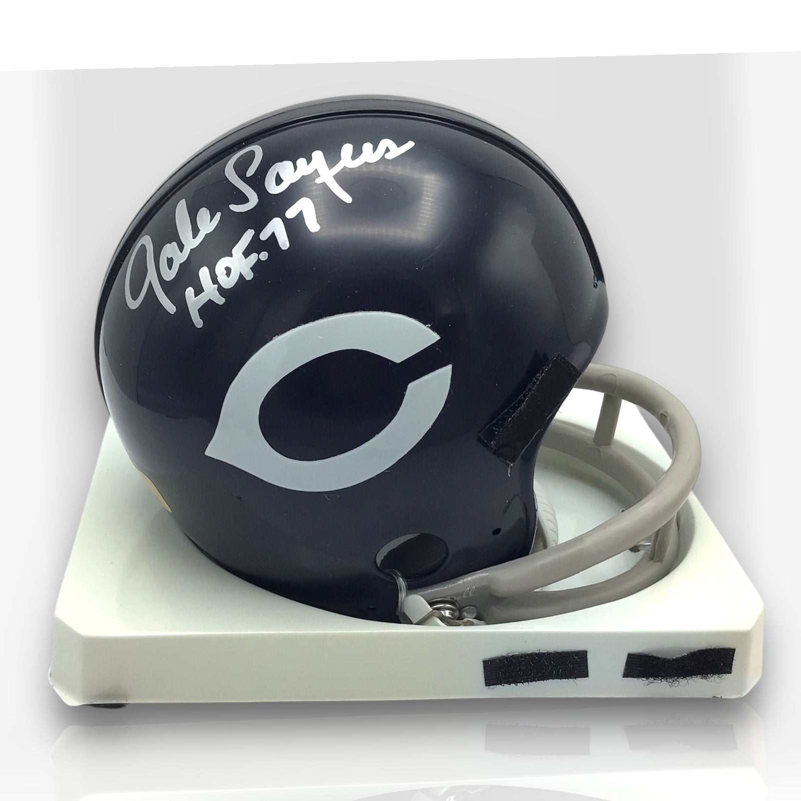 Gale Sayers Bears Authentic Signed Mini Helmet Shadowbox