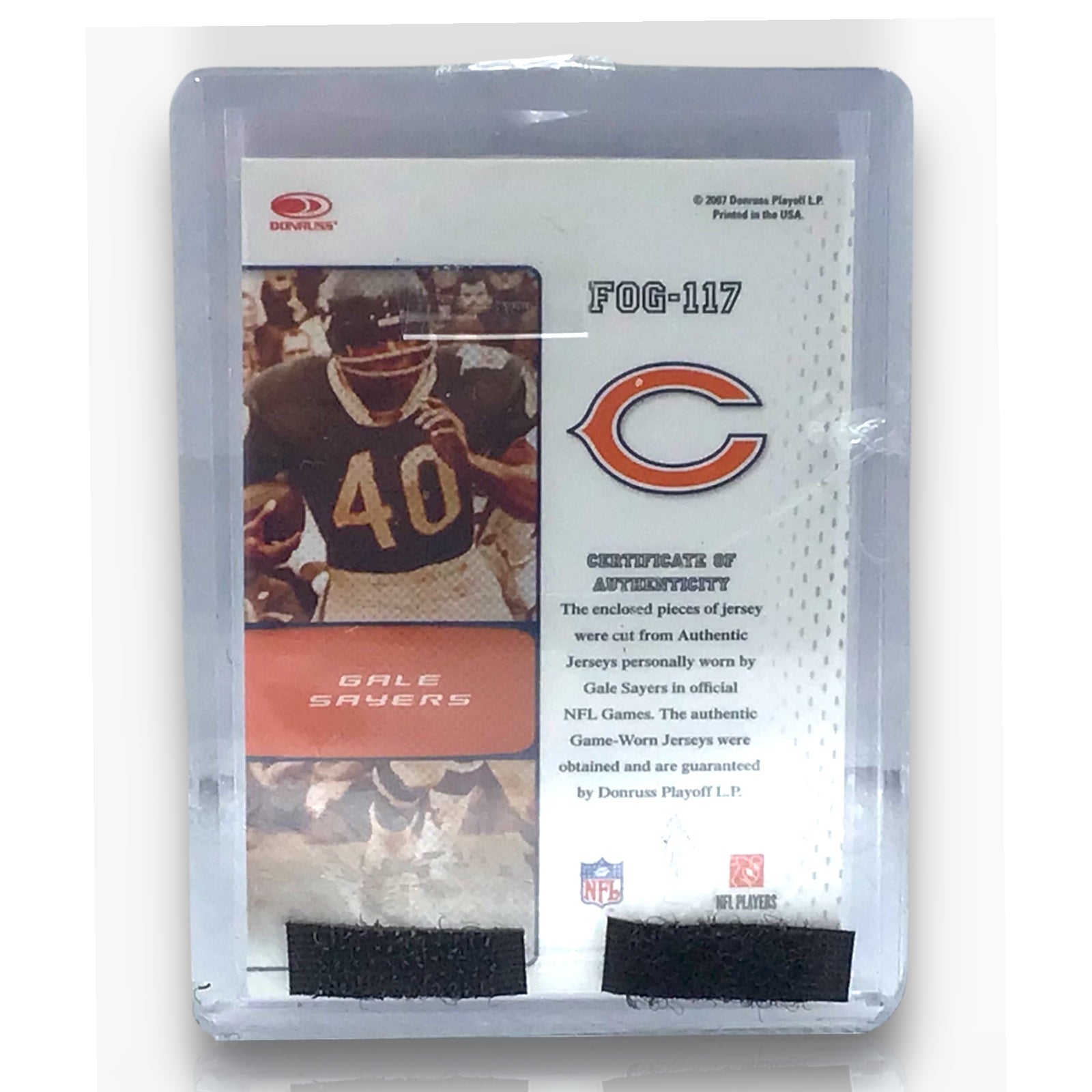 Gale Sayers Bears Authentic Signed Mini Helmet Shadowbox