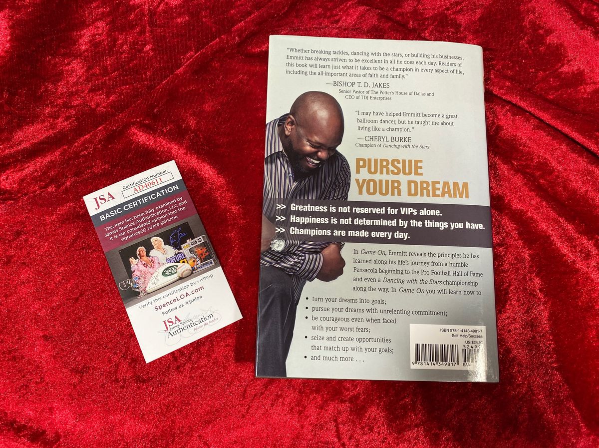 Game On: Find Your Purpose Pursue Your Dream Signed by Emmitt Smith