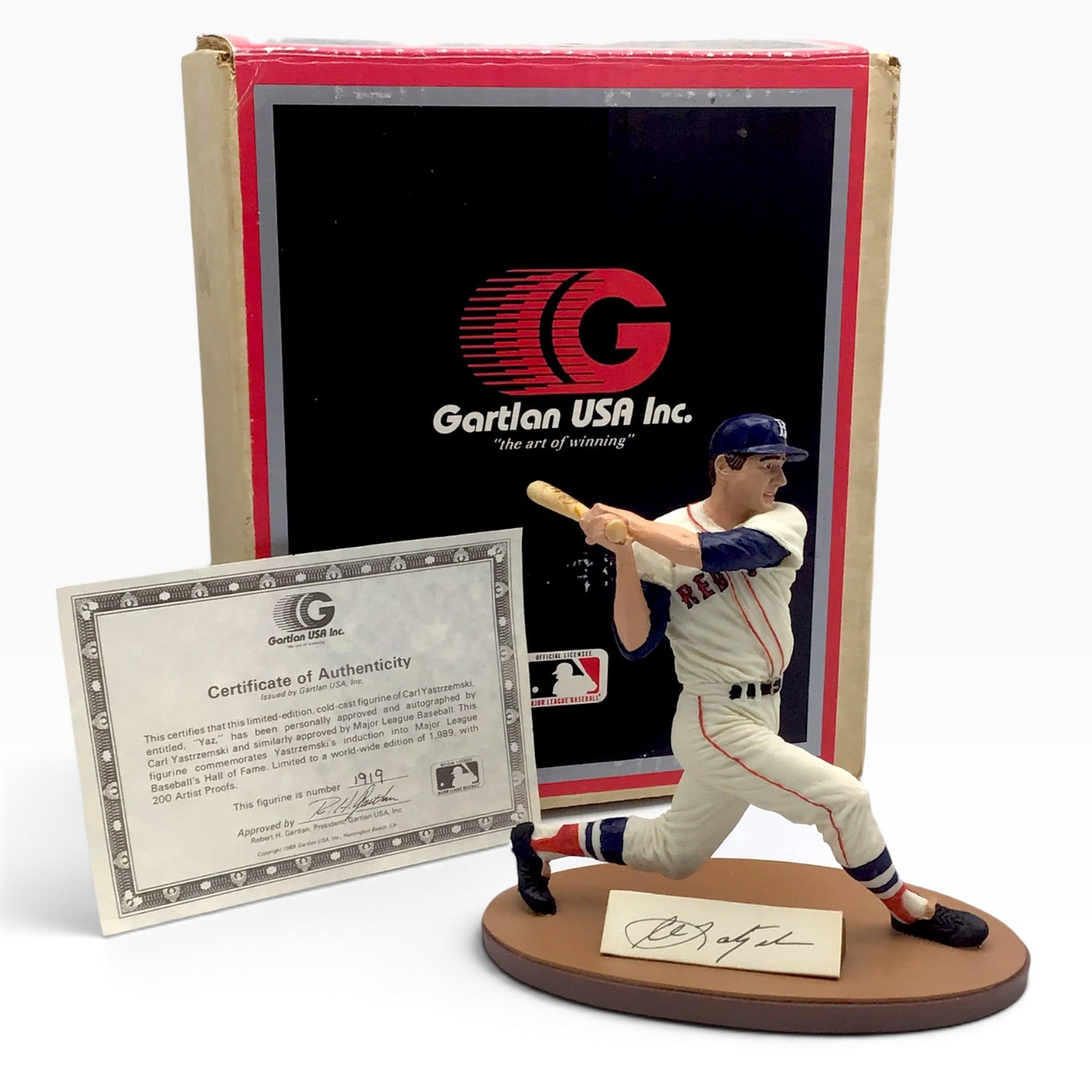 Gartlan Carl “Yaz” Yastrzemski Autographed Cold Cast Baseball Figure #1919/1989