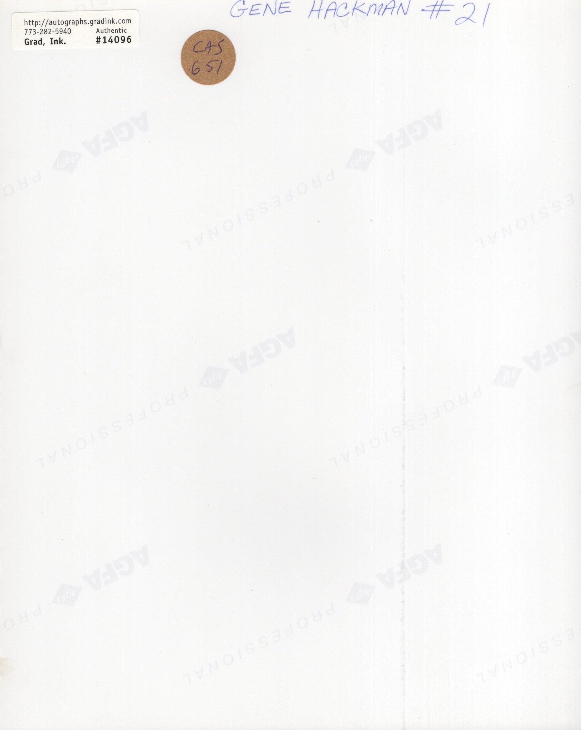 Gene Hackman Signed Photo 8x10, Autograph in The Chamber