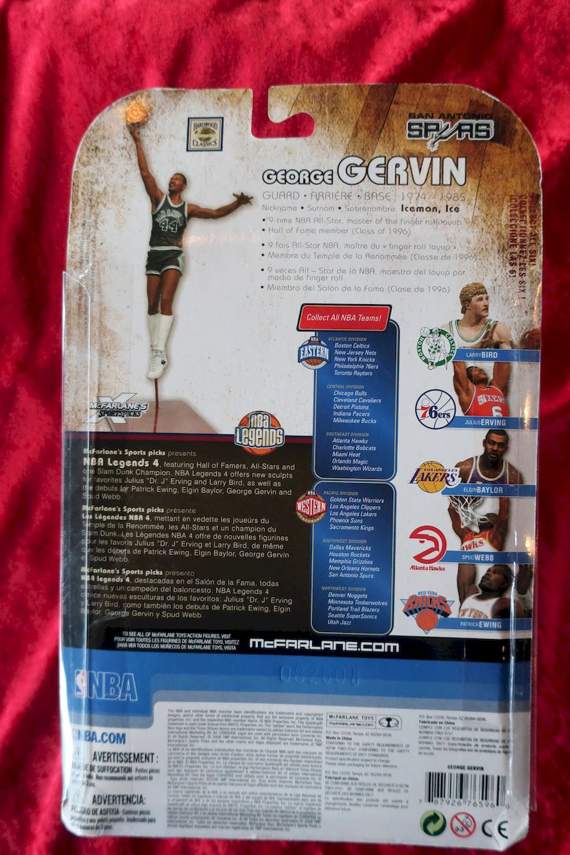 George Gervin McFarlane Hardwood Classics 2008 Basketball Figure