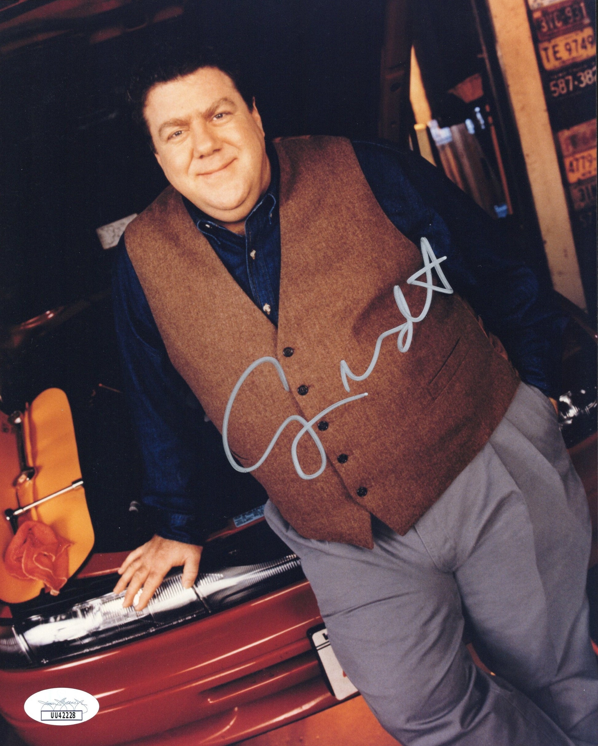 George Wendt as Norm Peterson on Cheers Signed Photo 8x10, JSA and PSA Letter Double Certified Authentic UU42228