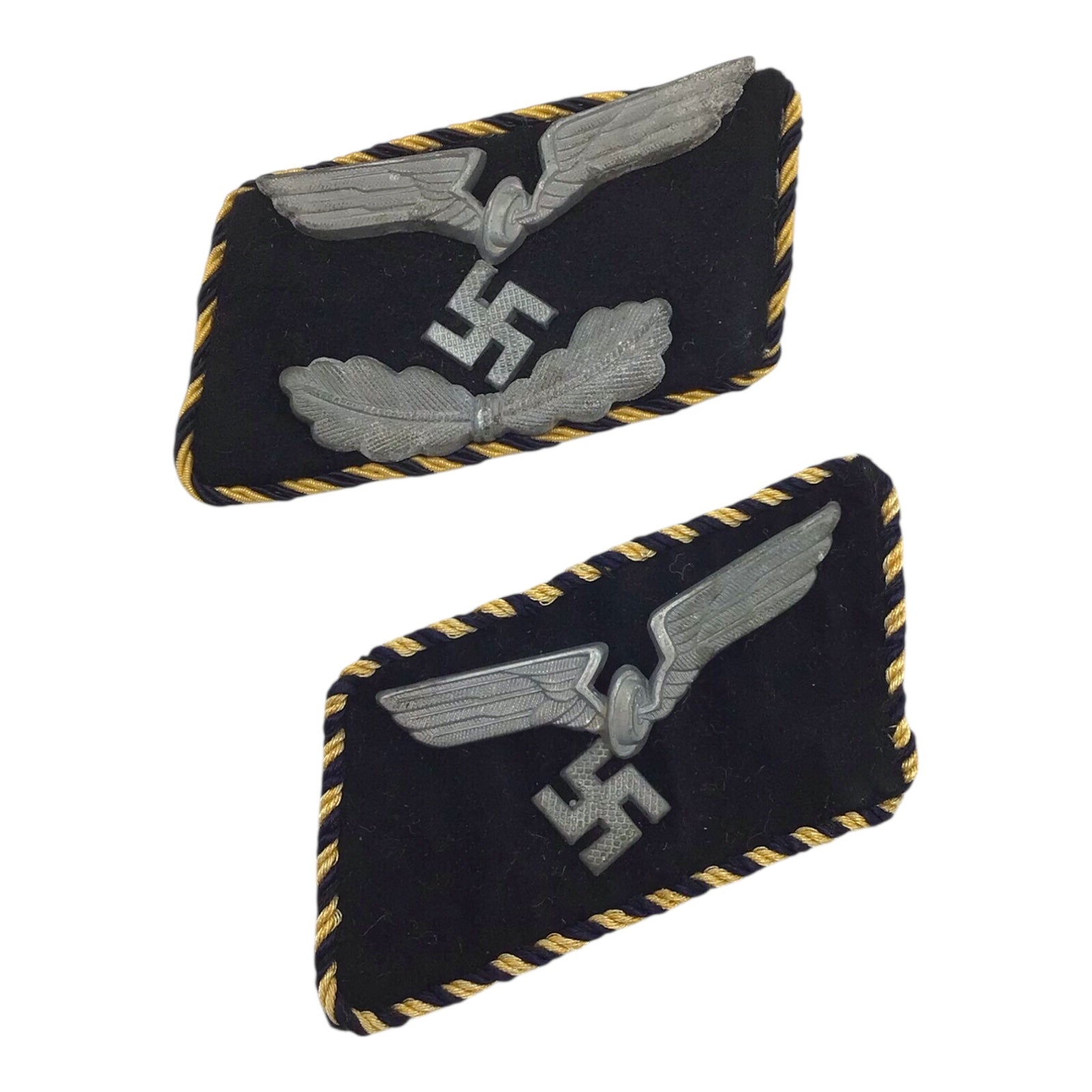 German Deutsche Reichsbahn Railway Workers Collar Tabs - Matching Set!