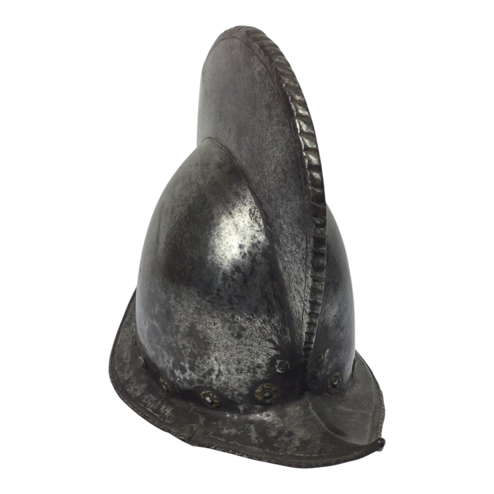 German High Comb Morion Helmet with Battle Damage Circa 16th to 17th Century from Peter Finer Gallery