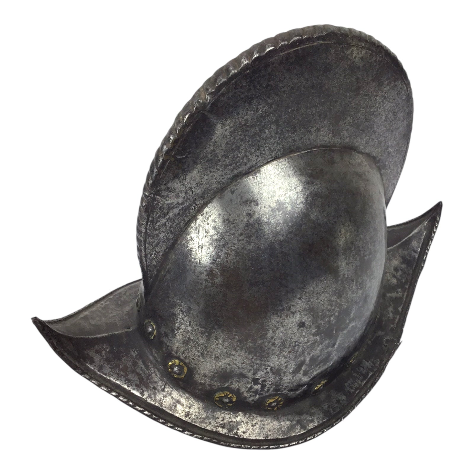 German High Comb Morion Helmet with Battle Damage Circa 16th to 17th Century from Peter Finer Gallery