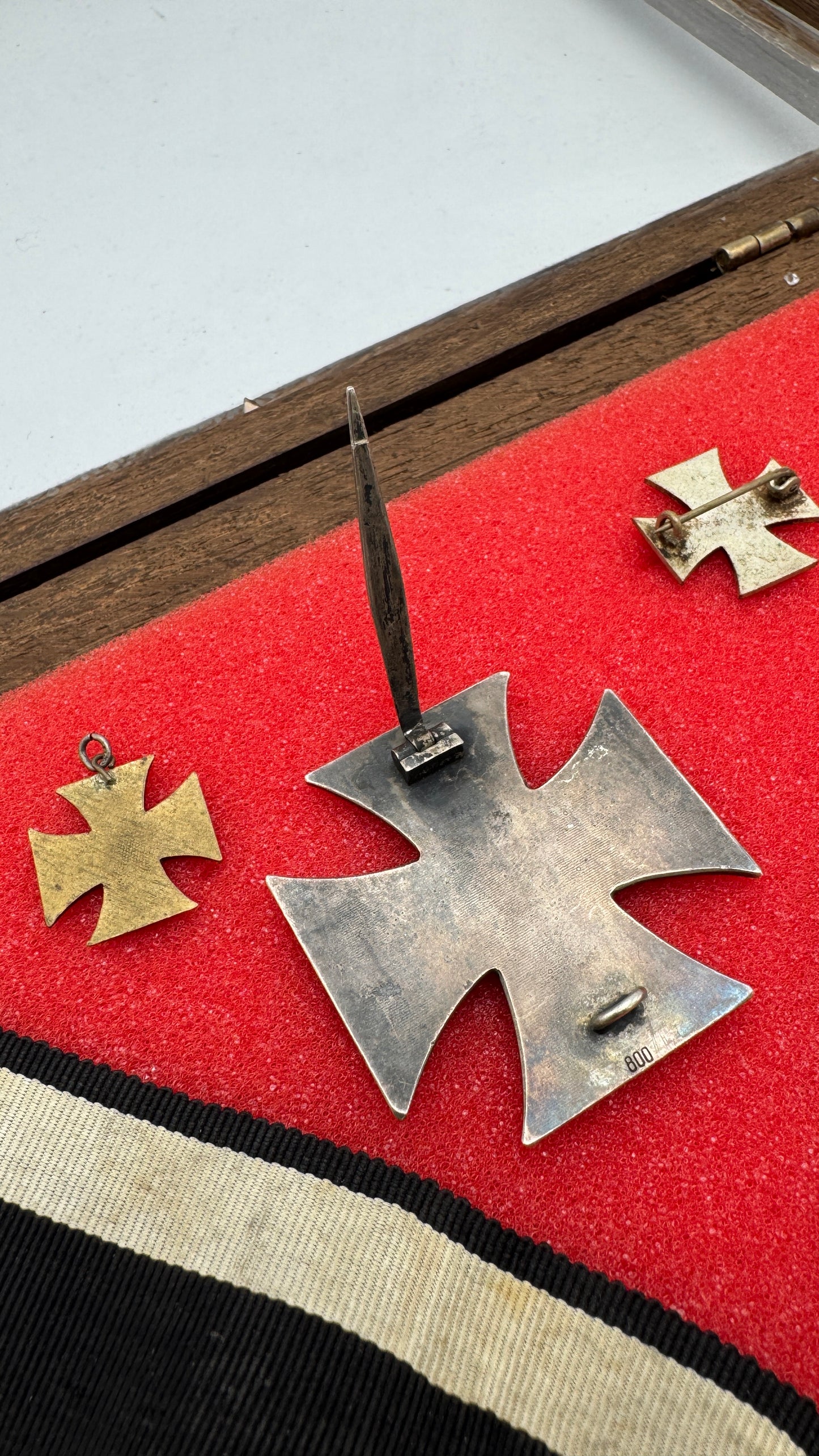 German History of the Iron Cross Collection - Multi-Era Badge Collection in Display Case