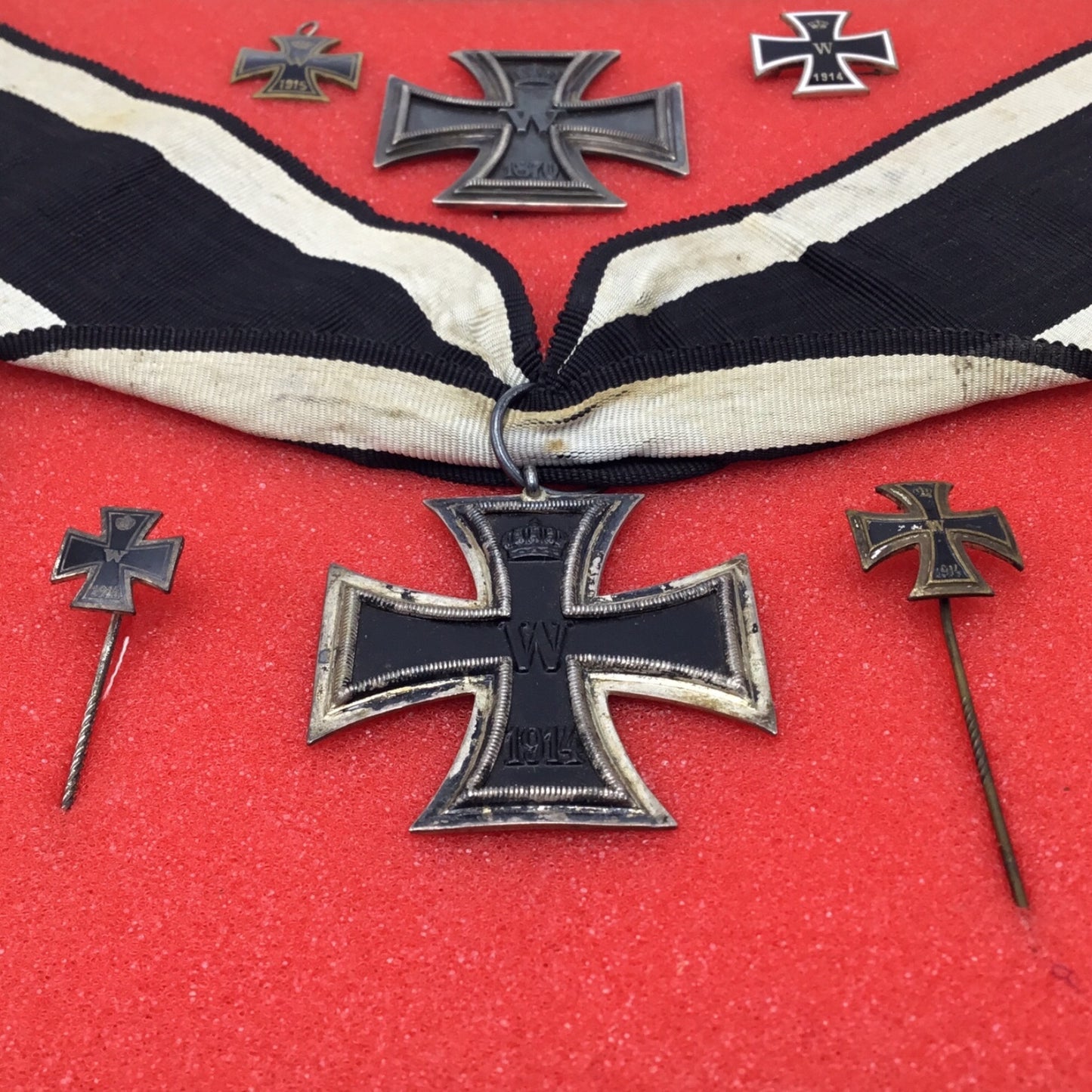 German History of the Iron Cross Collection - Multi-Era Badge Collection in Display Case