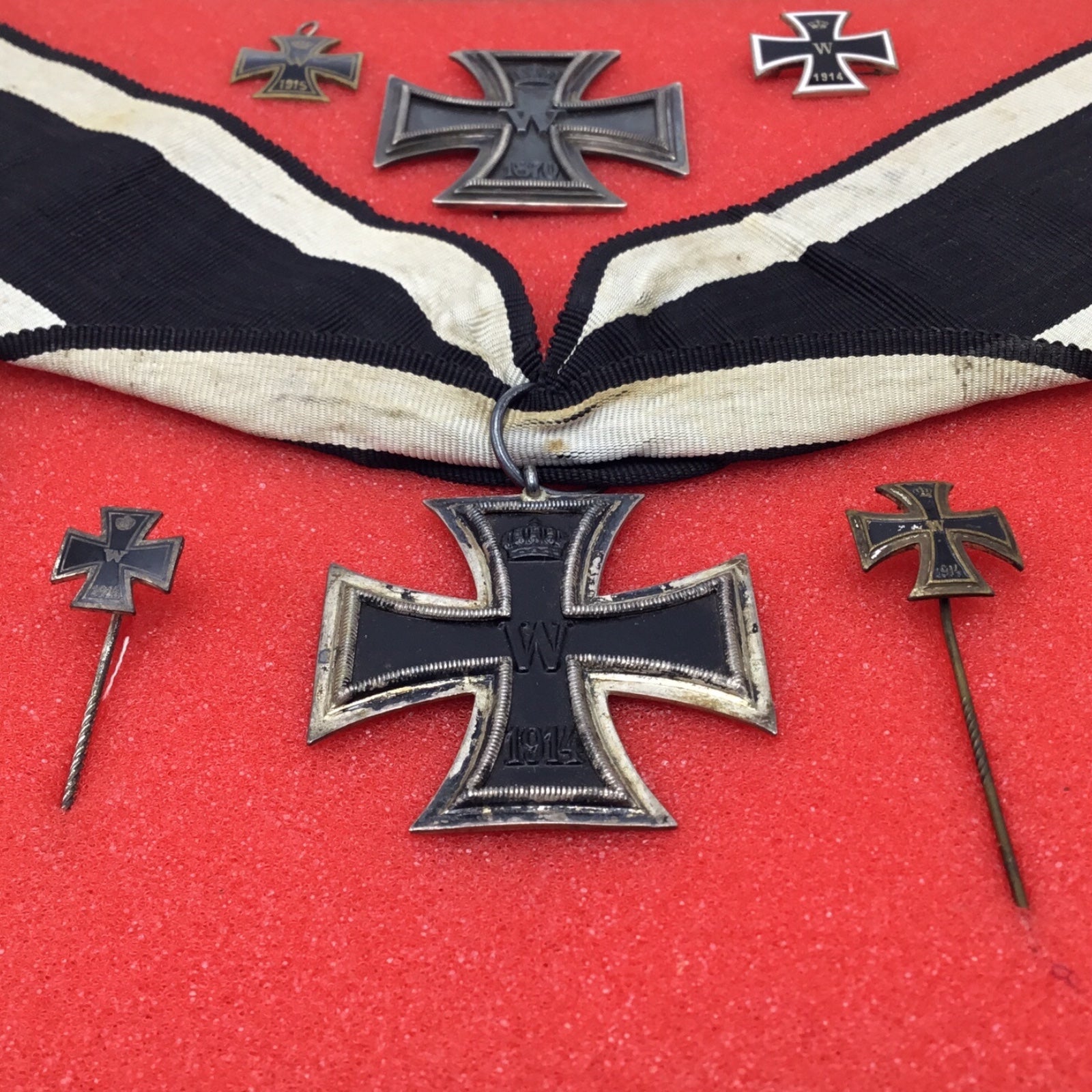 German History of the Iron Cross Collection - Multi-Era Badge Collection in Display Case