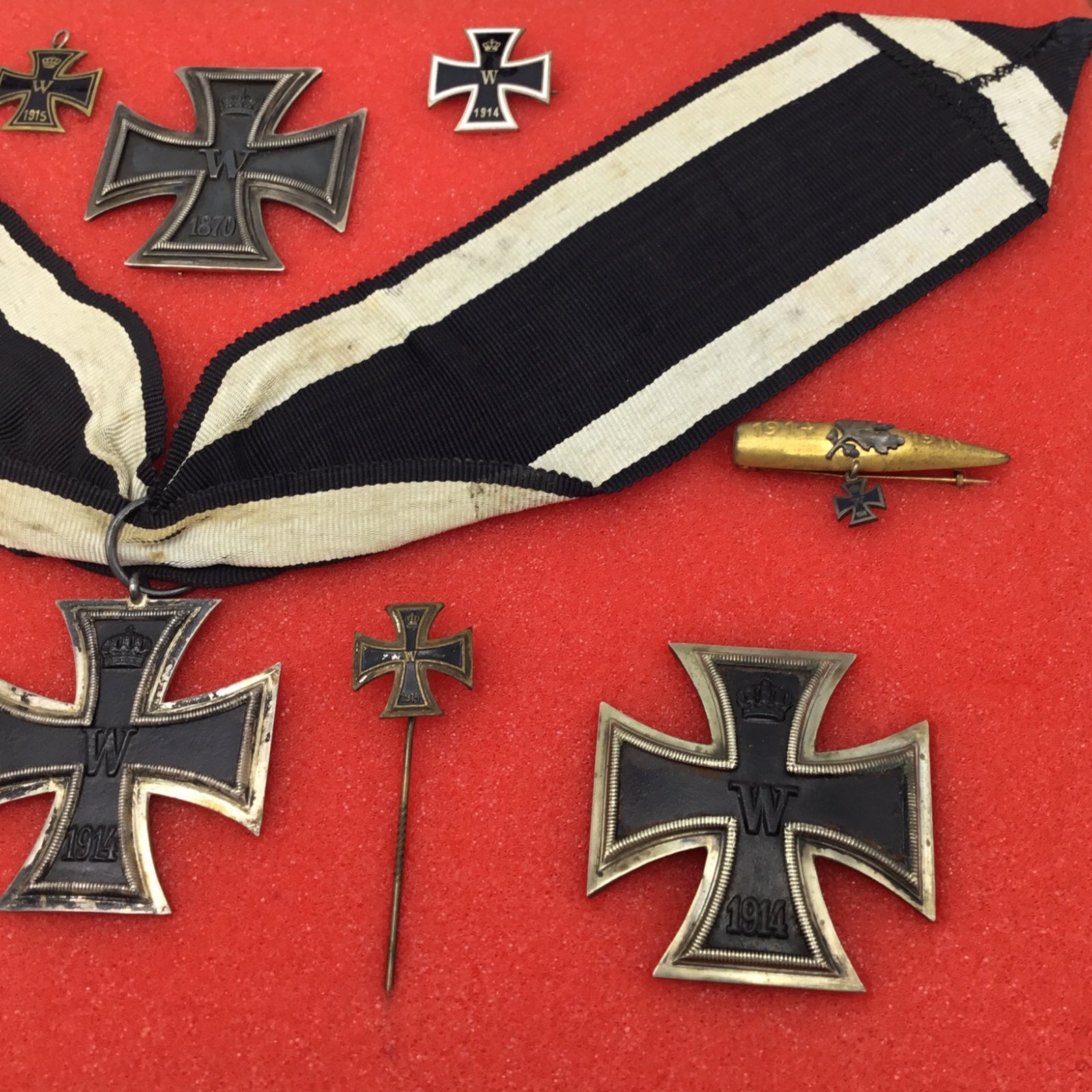 German History of the Iron Cross Collection - Multi-Era Badge Collection in Display Case