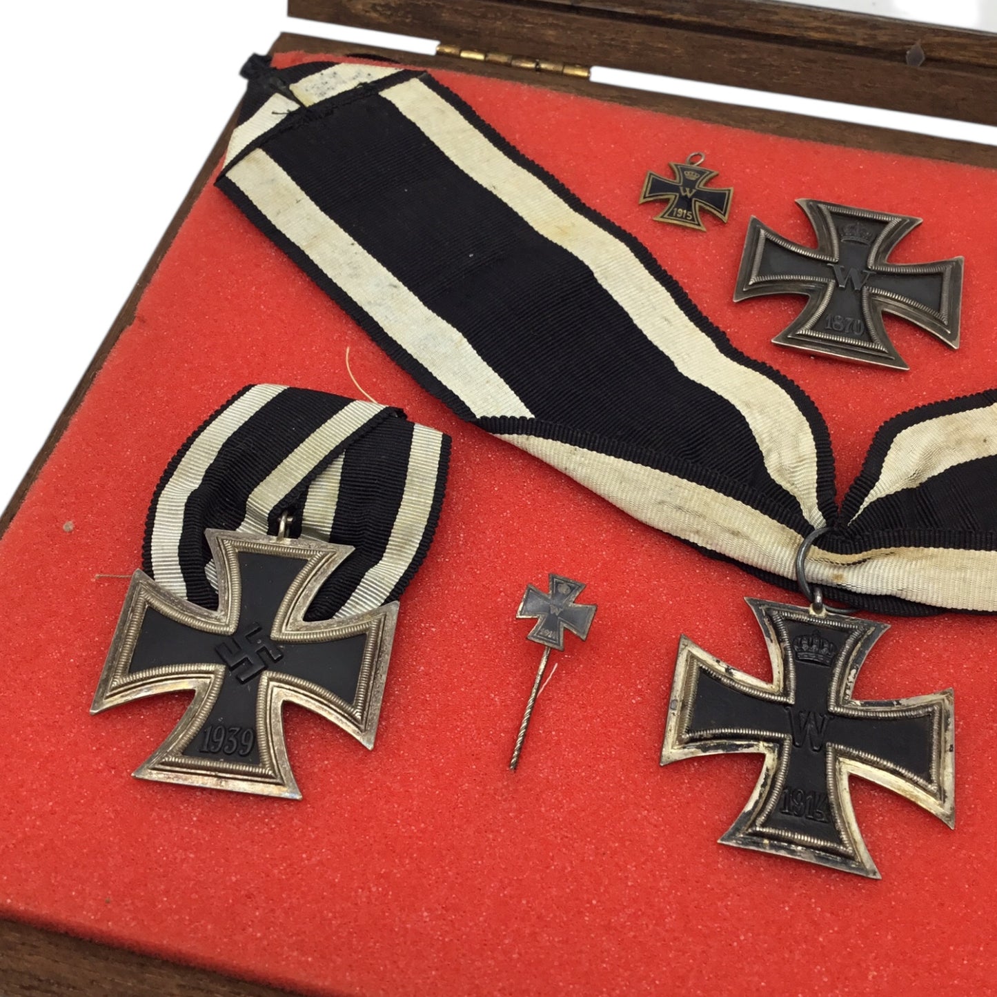 German History of the Iron Cross Collection - Multi-Era Badge Collection in Display Case