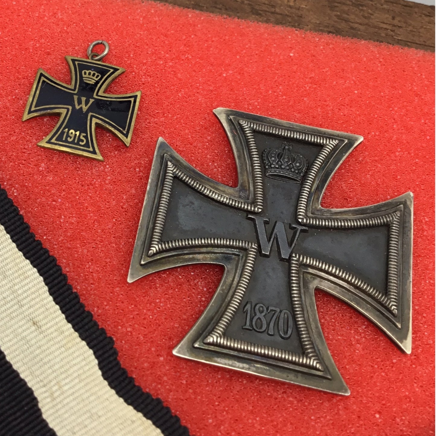 German History of the Iron Cross Collection - Multi-Era Badge Collection in Display Case