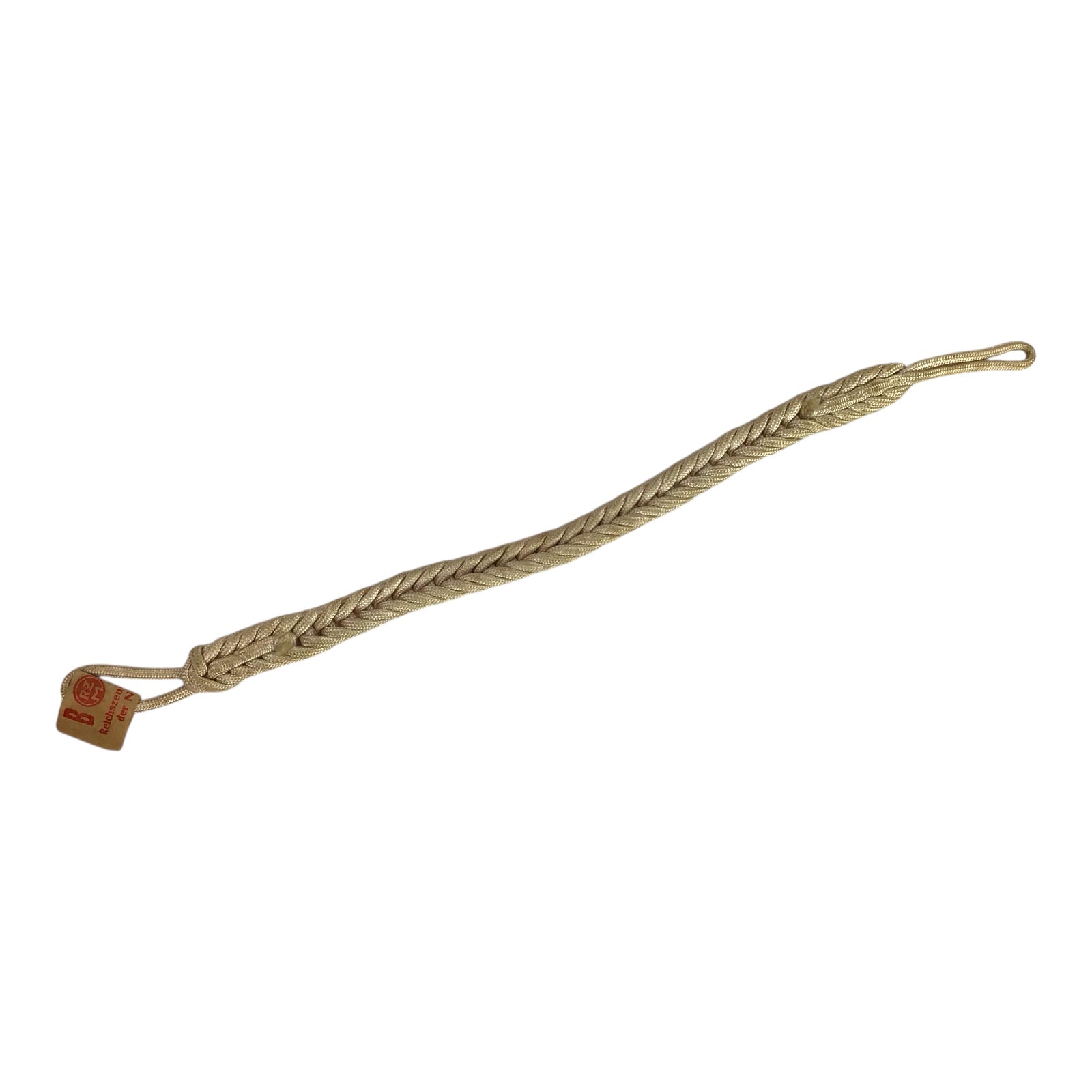 German Hitler Youth HJ/DJ White Whistle Lanyard with RZM Tag