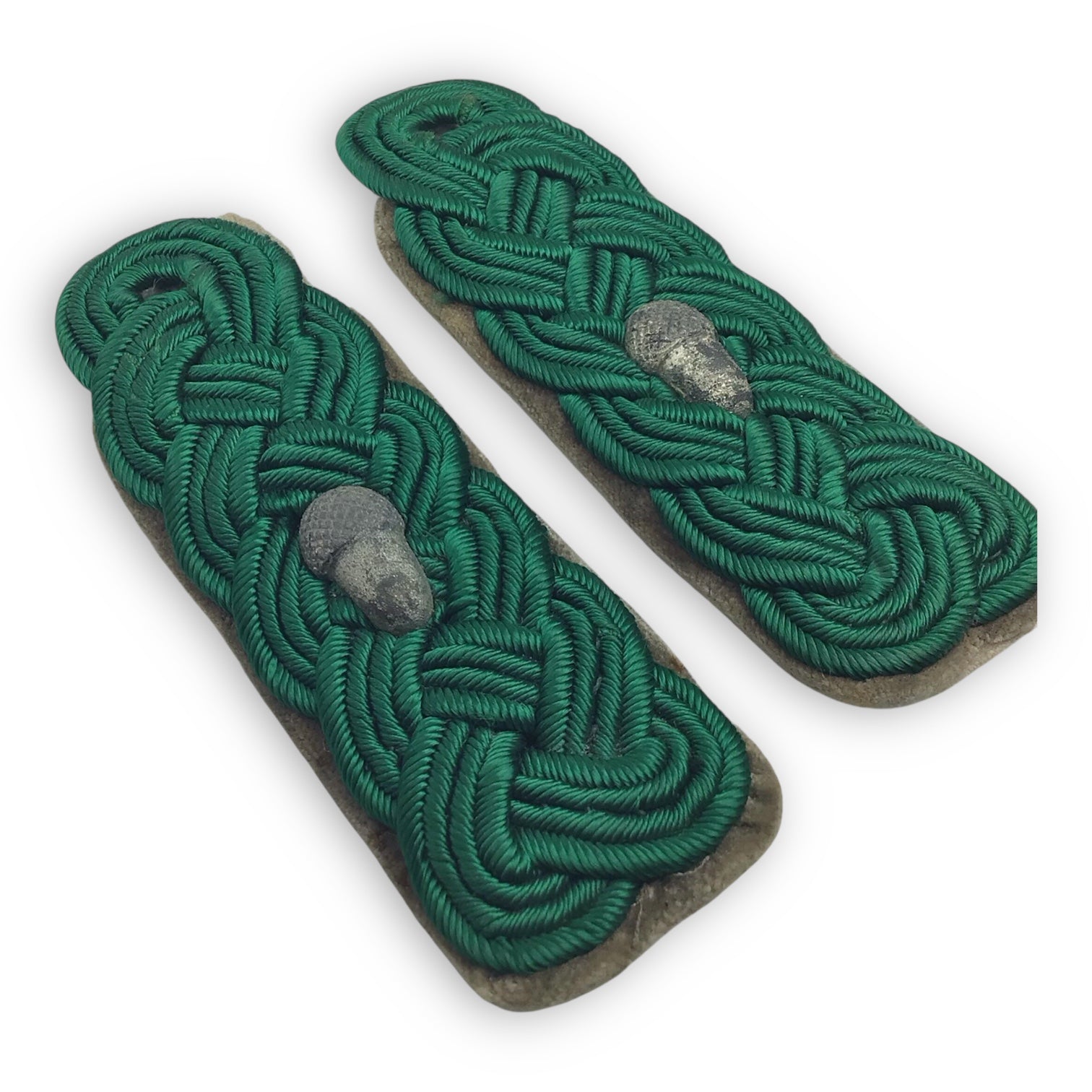 German Landforstmeister (Chief Forest Ranger) Shoulder Boards - Silver Acorns | German WW2