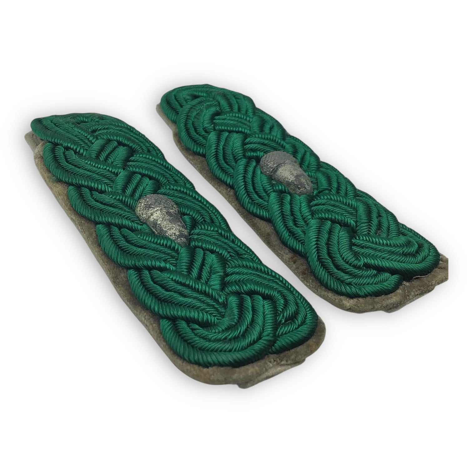 German Landforstmeister (Chief Forest Ranger) Shoulder Boards - Silver Acorns | German WW2