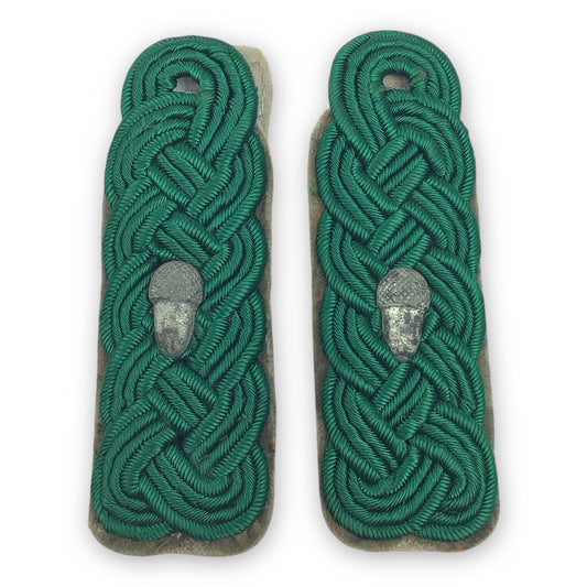 German Landforstmeister (Chief Forest Ranger) Shoulder Boards - Silver Acorns | German WW2