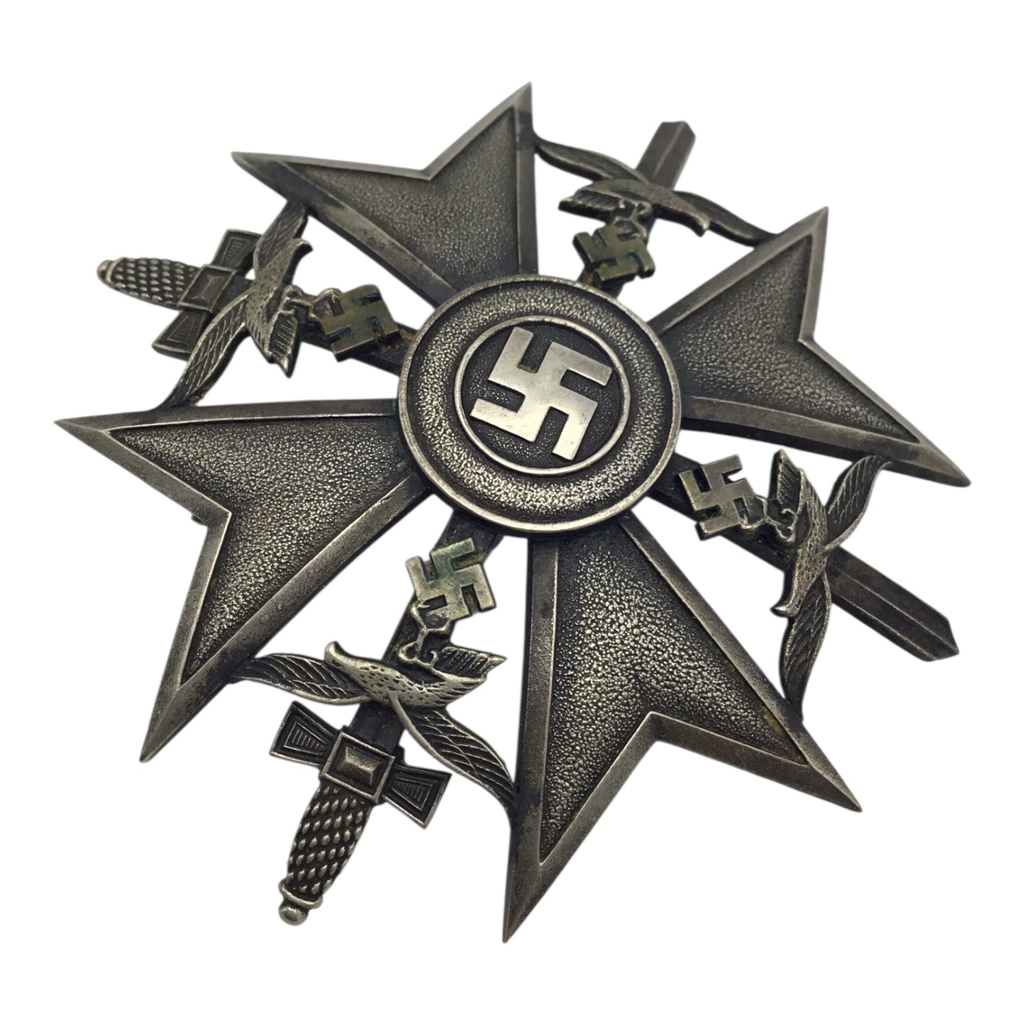 German Legion Condor Panzer Grouping | Spanish Cross in Silver w/ Swords & Hitler Signed Document!