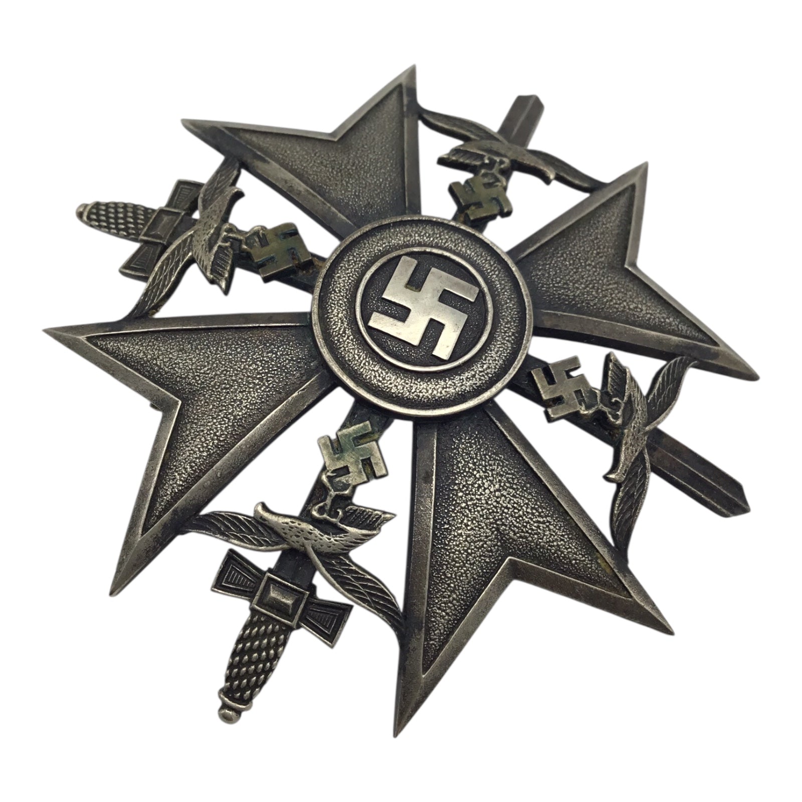 German Legion Condor Panzer Grouping | Spanish Cross in Silver w/ Swords & Hitler Signed Document!