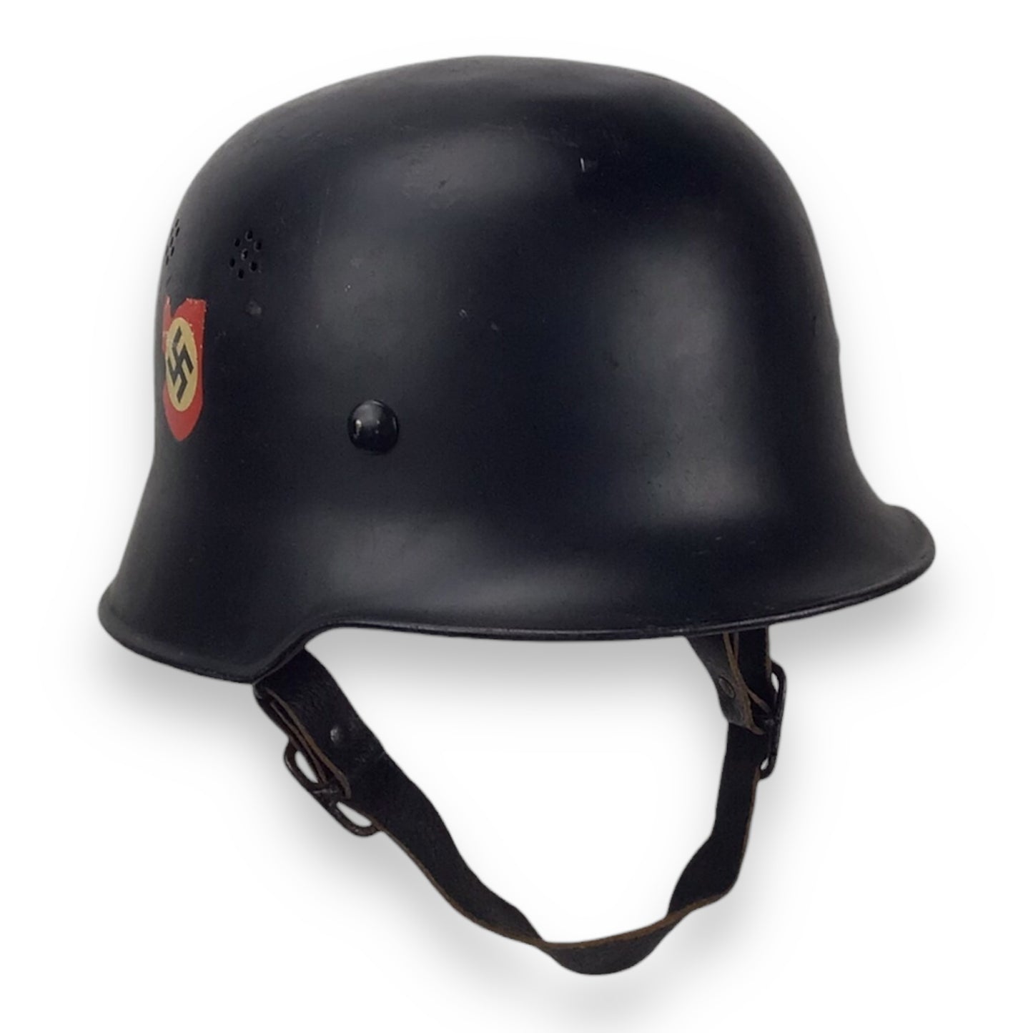 German M34 Stahlhelm DOUBLE Decal Fire (Civil) Police Steel Helmet with Police Decal - WW2