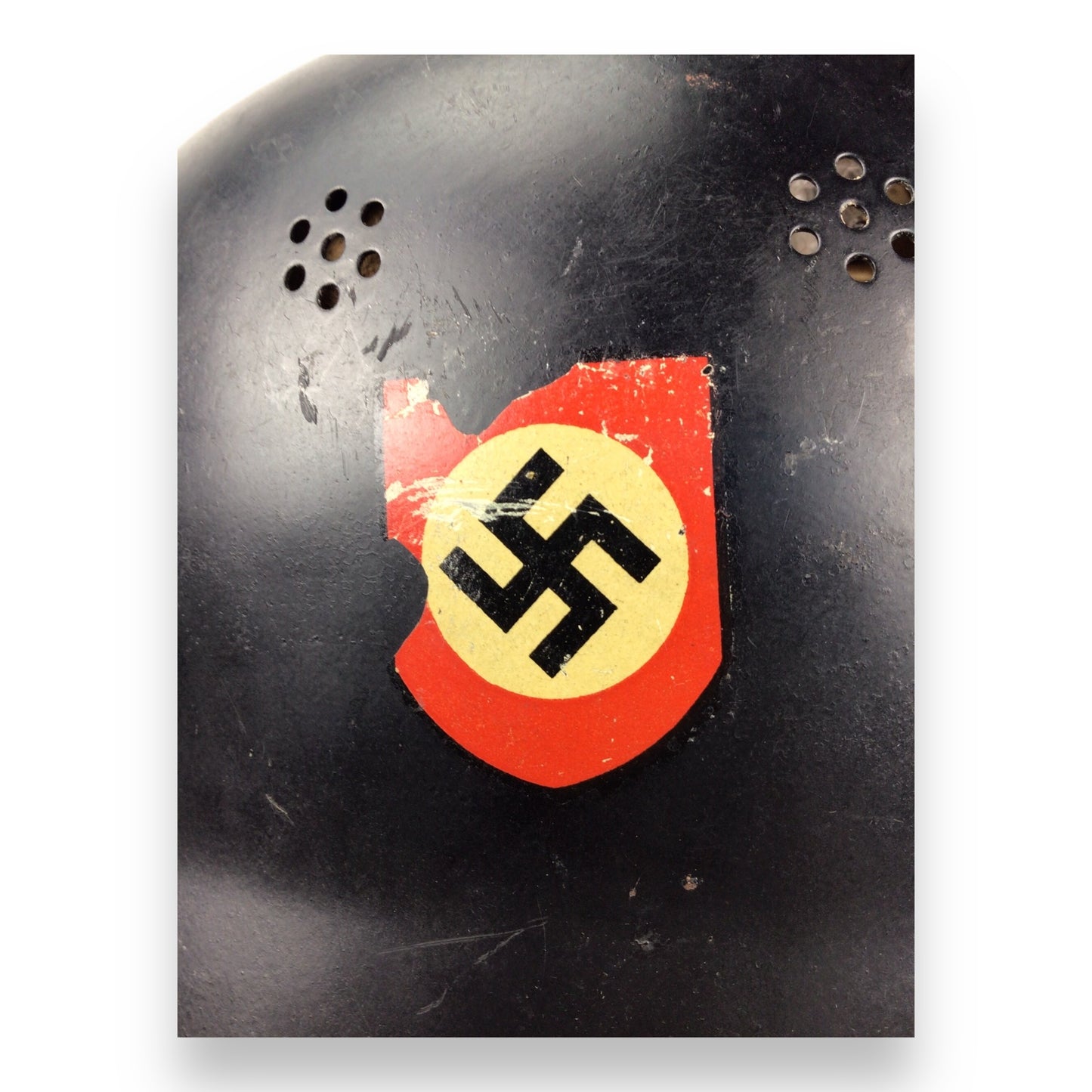 German M34 Stahlhelm DOUBLE Decal Fire (Civil) Police Steel Helmet with Police Decal - WW2
