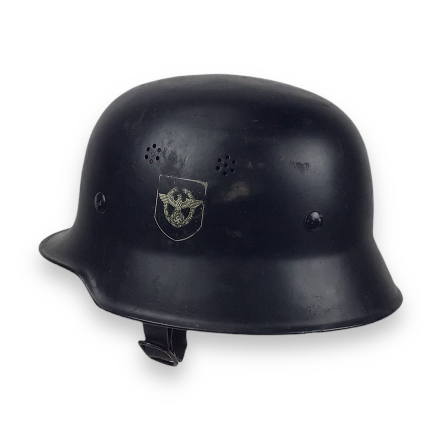 German M34 Stahlhelm DOUBLE Decal Fire (Civil) Police Steel Helmet with Police Decal - WW2