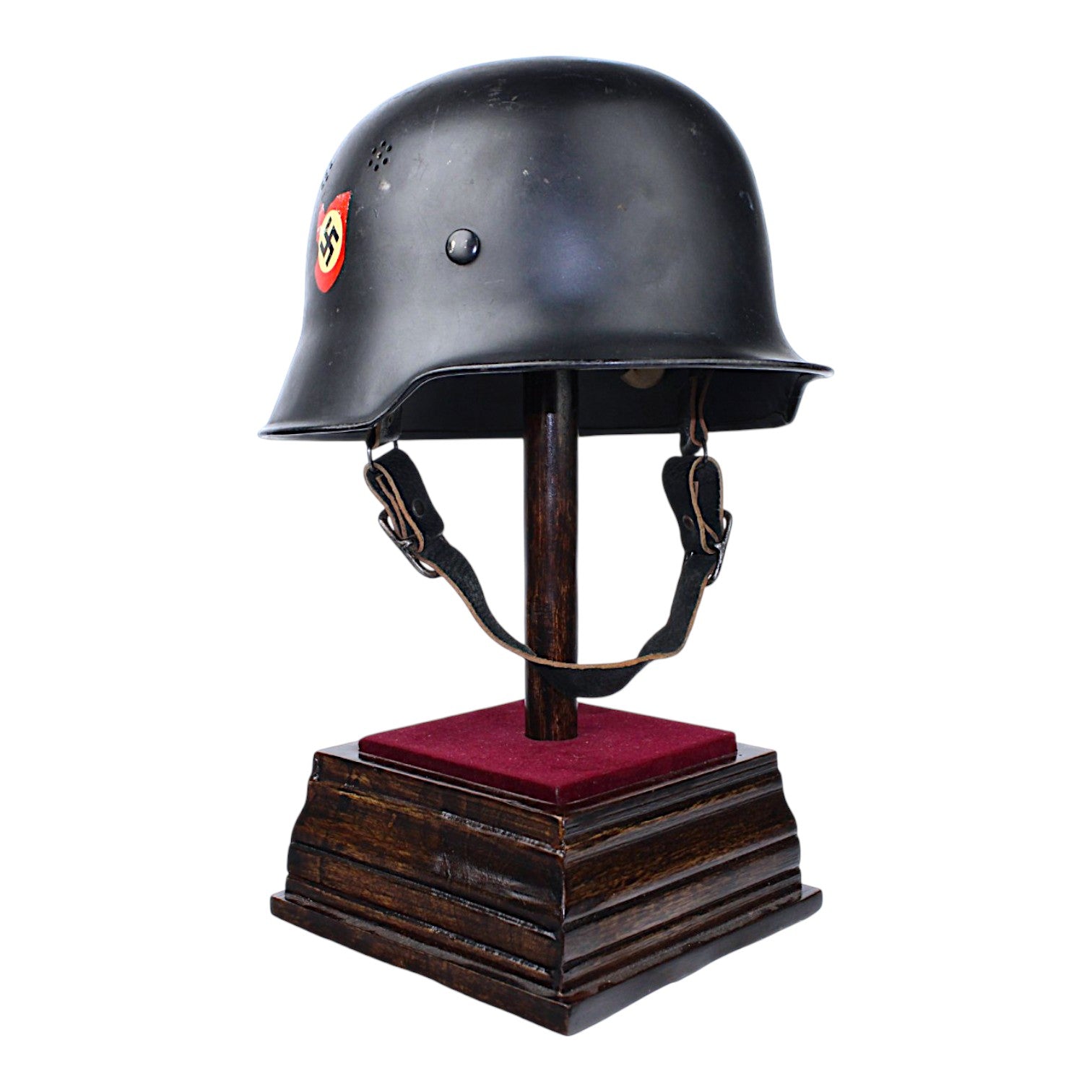 German M34 Stahlhelm DOUBLE Decal Fire (Civil) Police Steel Helmet with Police Decal - WW2