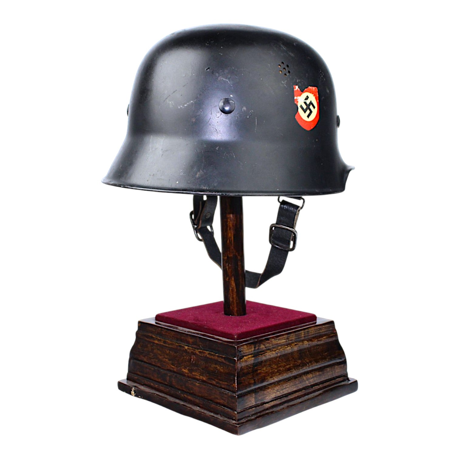 German M34 Stahlhelm DOUBLE Decal Fire (Civil) Police Steel Helmet with Police Decal - WW2