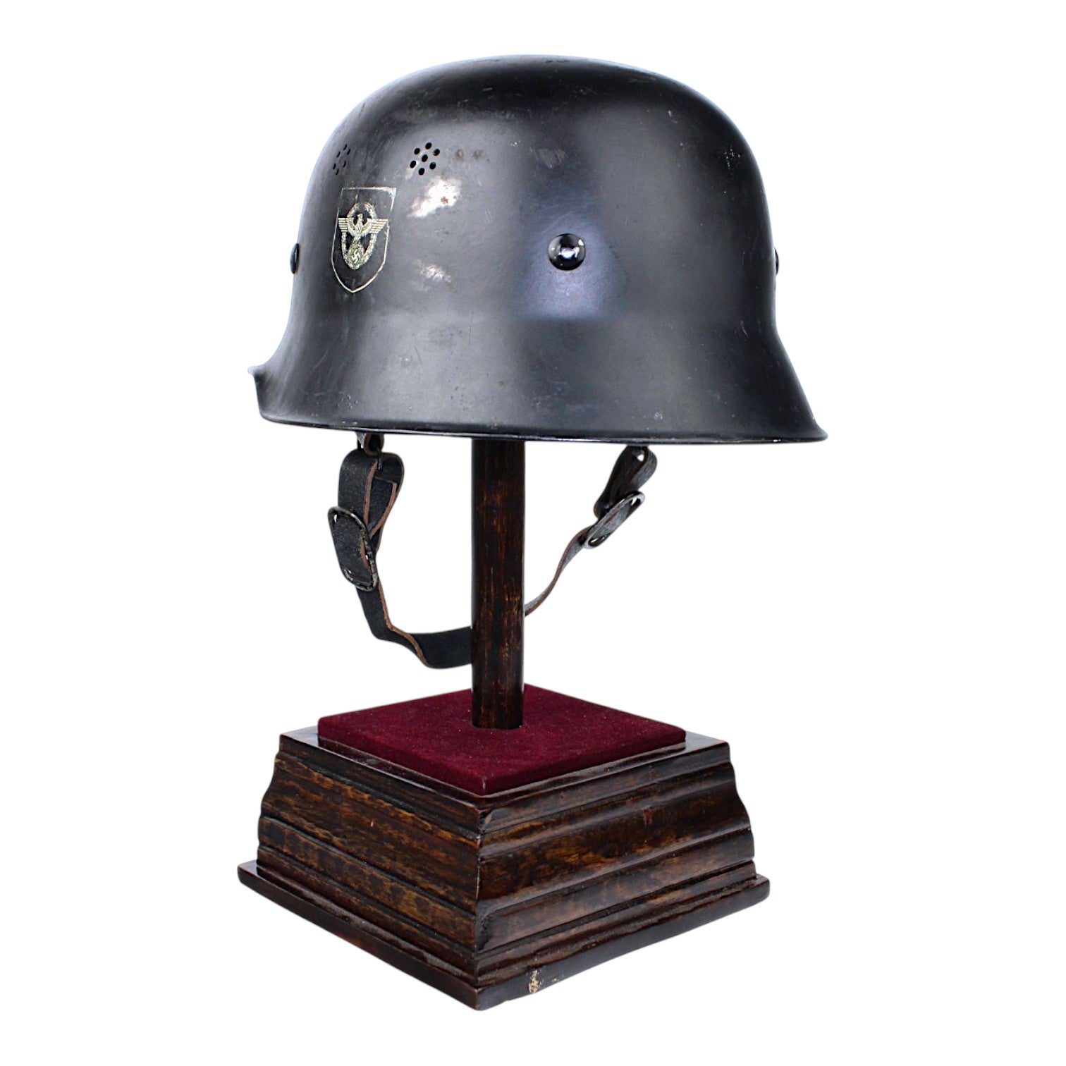 German M34 Stahlhelm DOUBLE Decal Fire (Civil) Police Steel Helmet with Police Decal - WW2