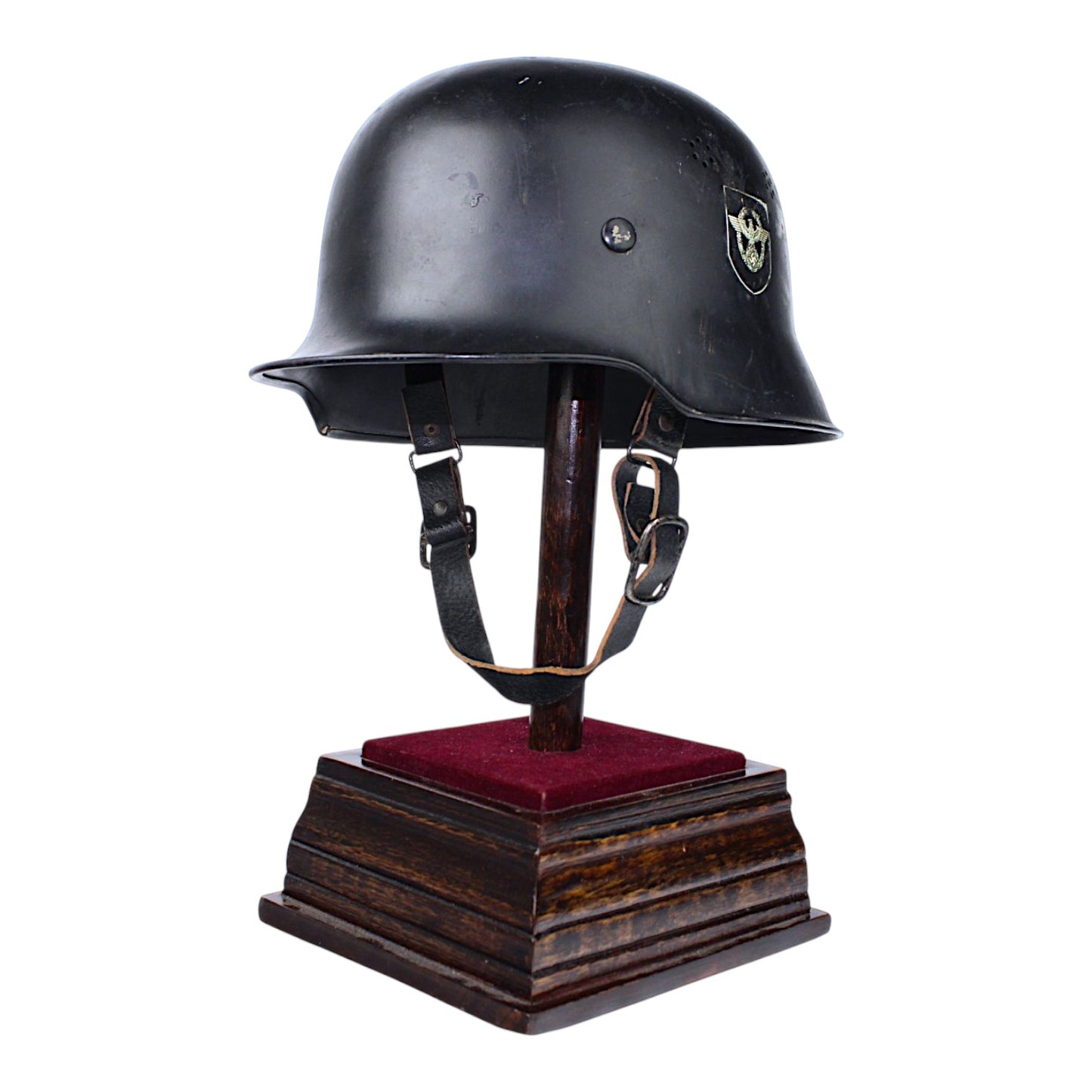 German M34 Stahlhelm DOUBLE Decal Fire (Civil) Police Steel Helmet with Police Decal - WW2