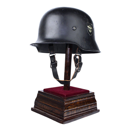 German M34 Stahlhelm DOUBLE Decal Fire (Civil) Police Steel Helmet with Police Decal - WW2