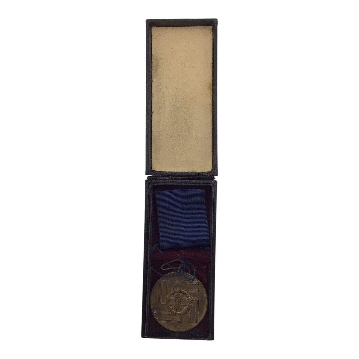 German SS 8-Year Long Service Medal with Award Box – Monogrammed SS Runes | Rare Matched WWII Set