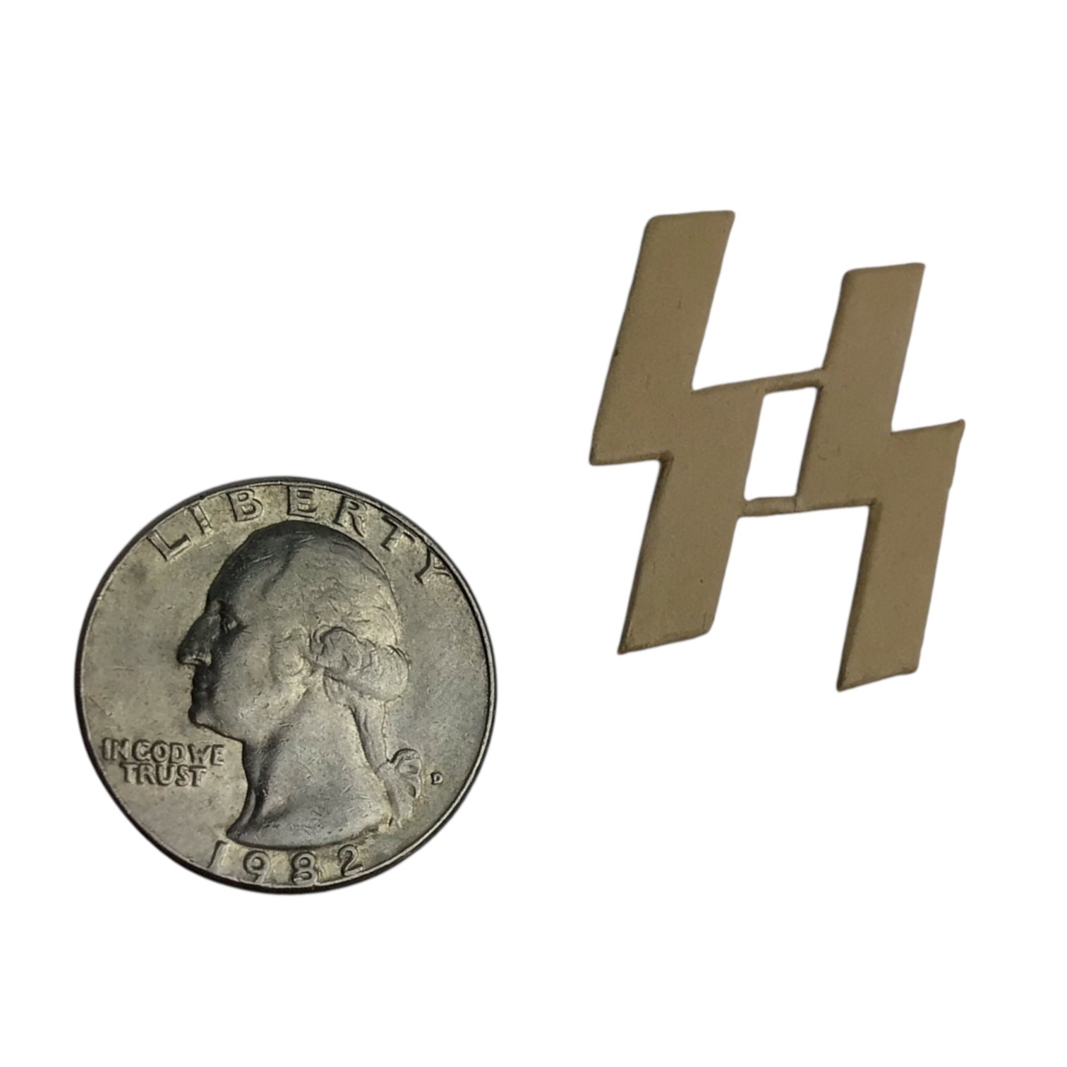 German SS Officer Collar Tabs or Breast Runes Embroidery Template - Cardboard Stencil