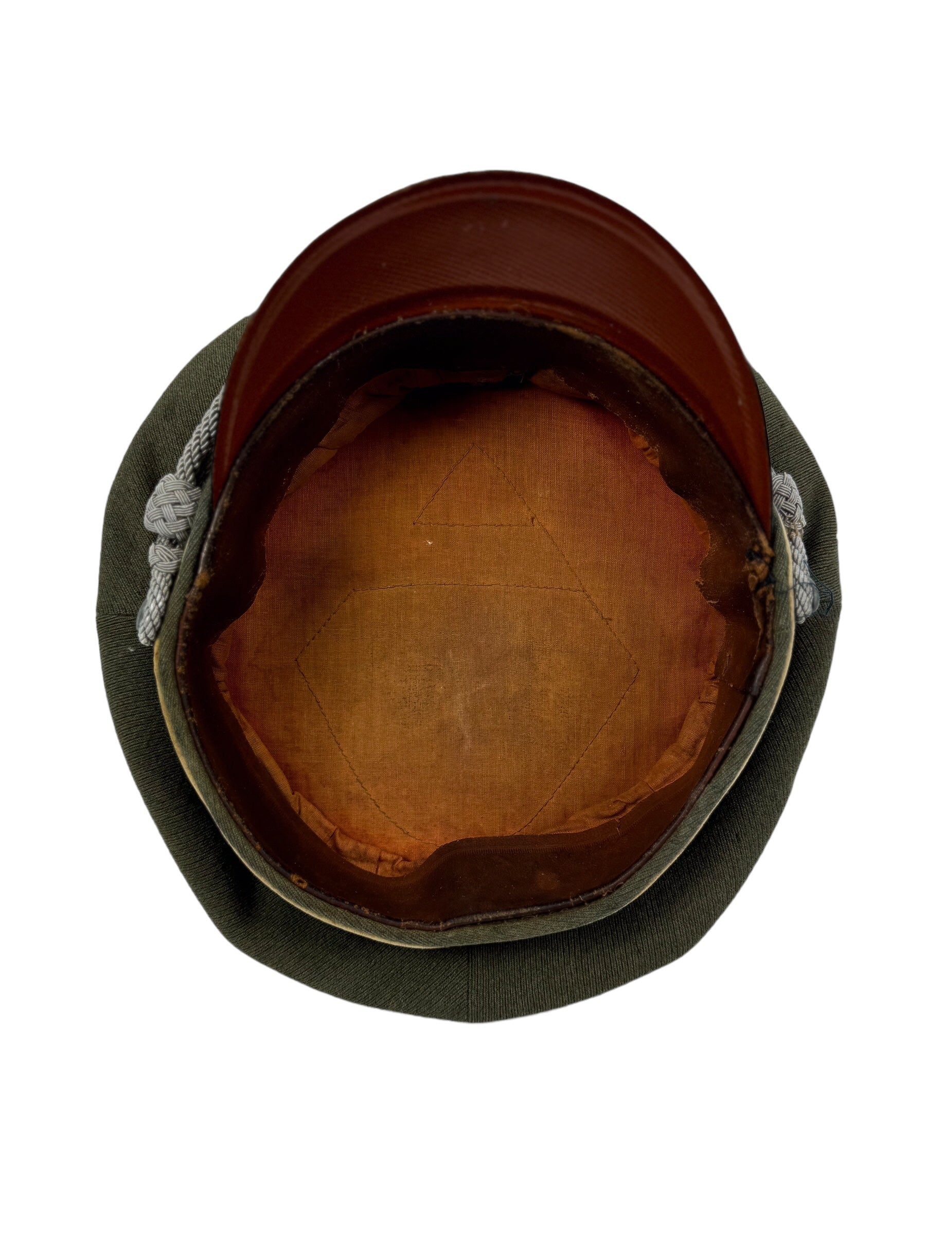 German WW2 Army Heer Infantry Senior Officer Schirmmütze Peaked Hat Cap Visor w/ Bullion Eagle