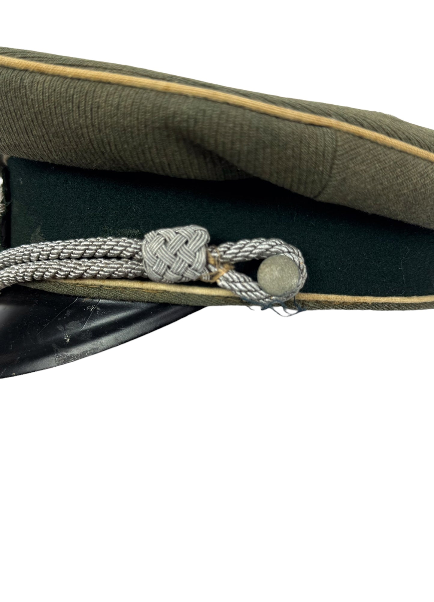 German WW2 Army Heer Infantry Senior Officer Schirmmütze Peaked Hat Cap Visor w/ Bullion Eagle