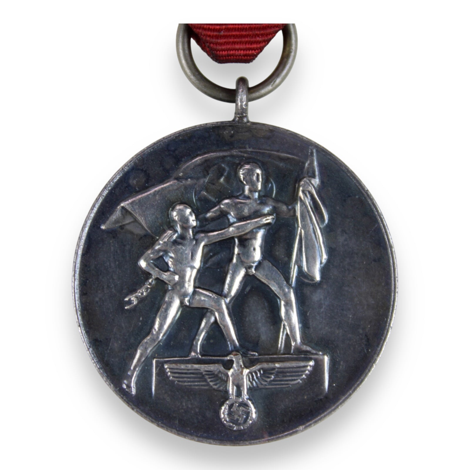 German WW2 Austrian Anschluss Medal w/ Award Document