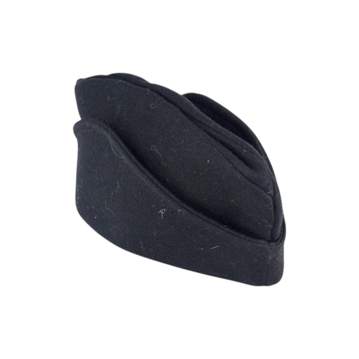 German WW2 Black Overseas Side Cap with RZM Interior Label, Possible SS, No Exterior Insignia