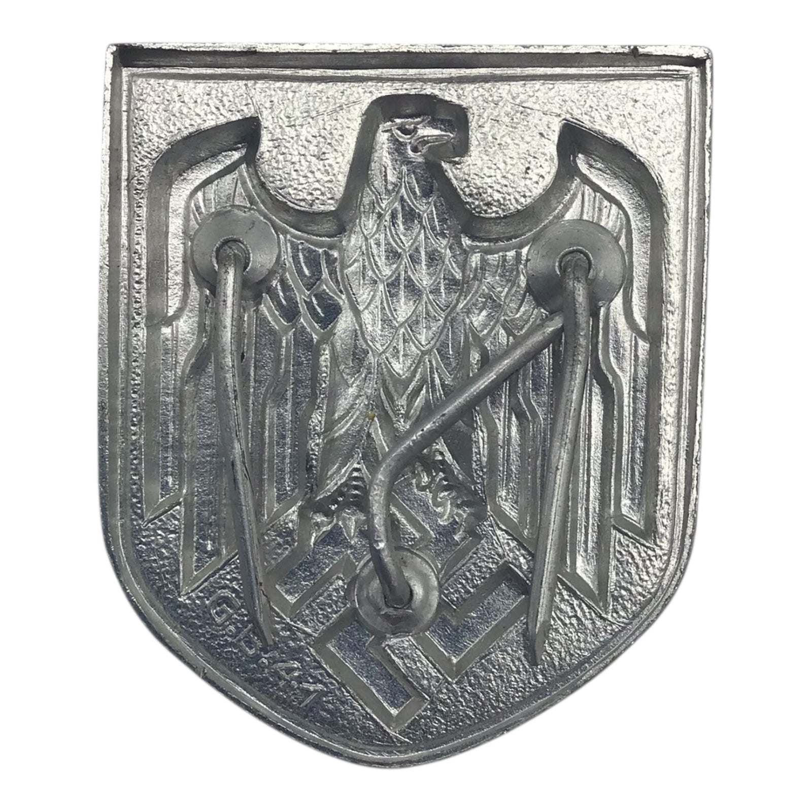 German WW2 DAK Pith Helmet Insignia Eagle