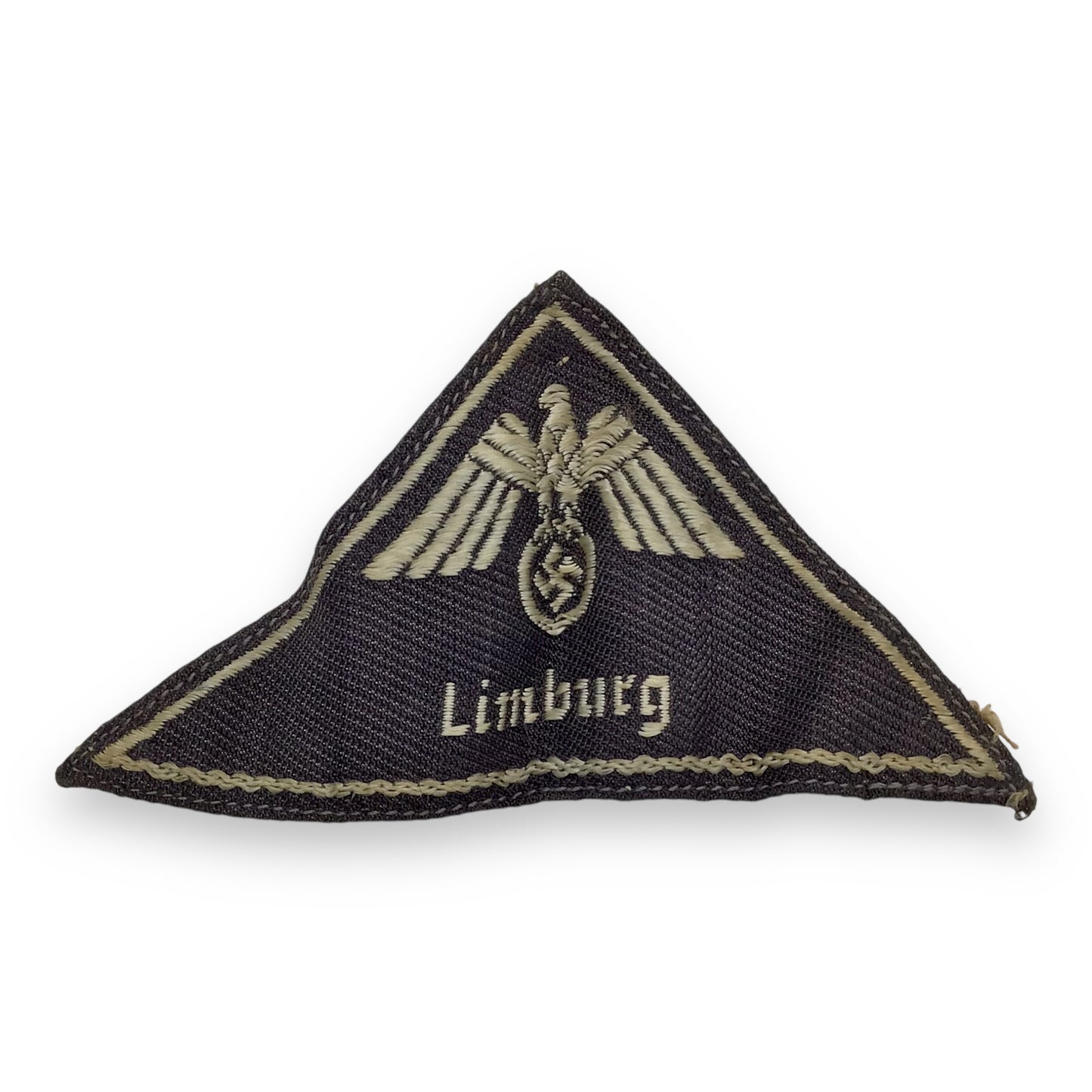German WW2 DRK German Red Cross District National Eagle Sleeve Triangle - “Limburg” - Veteran Bring-Back