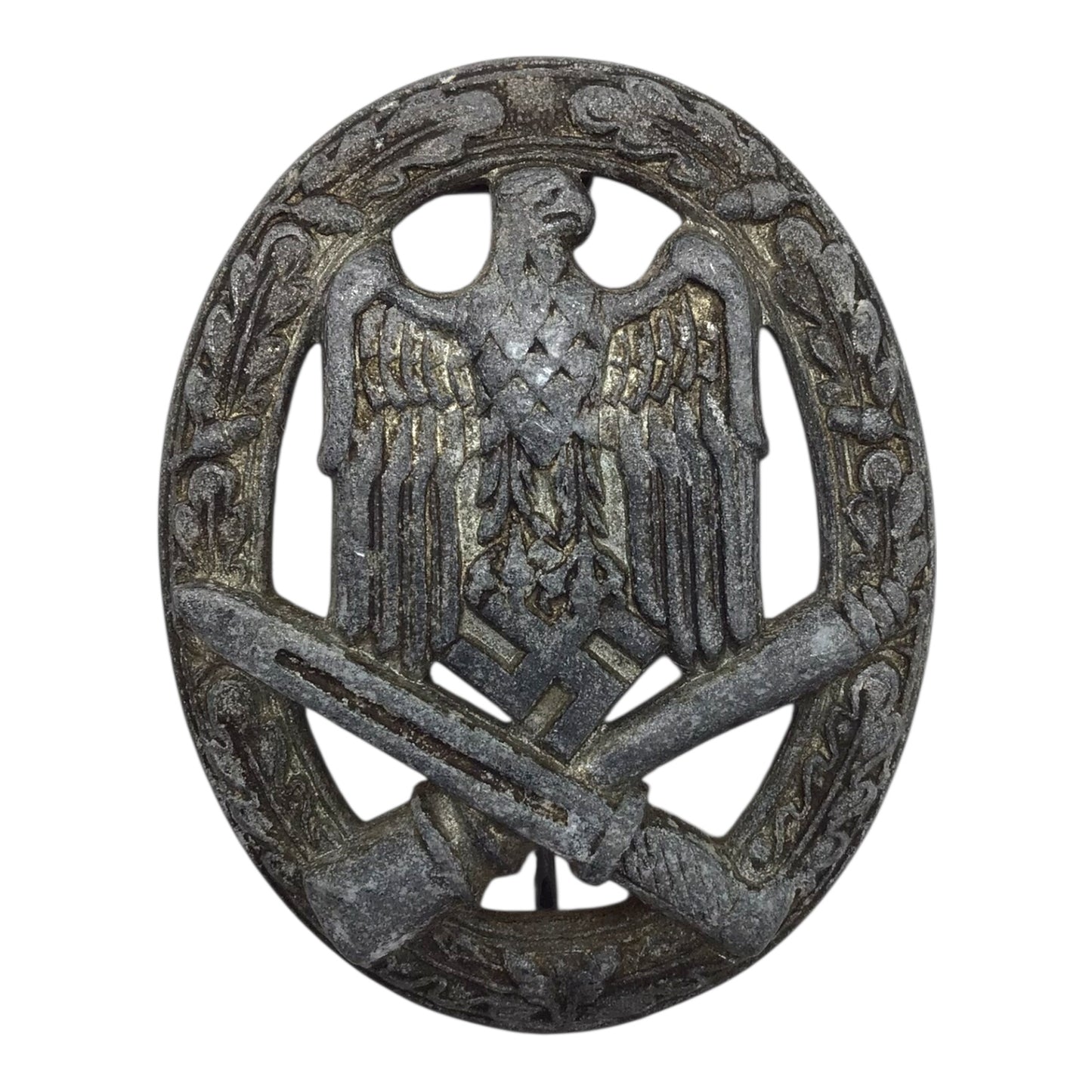 German WW2 Heer General Assault Badge - Late War Variant “Salty” Example