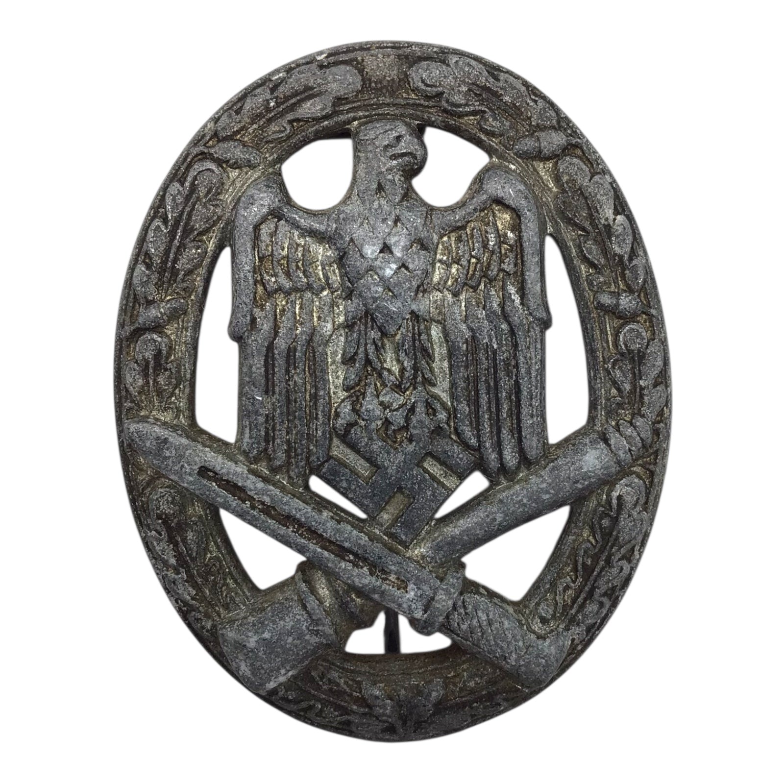 German WW2 Heer General Assault Badge - Late War Variant “Salty” Example