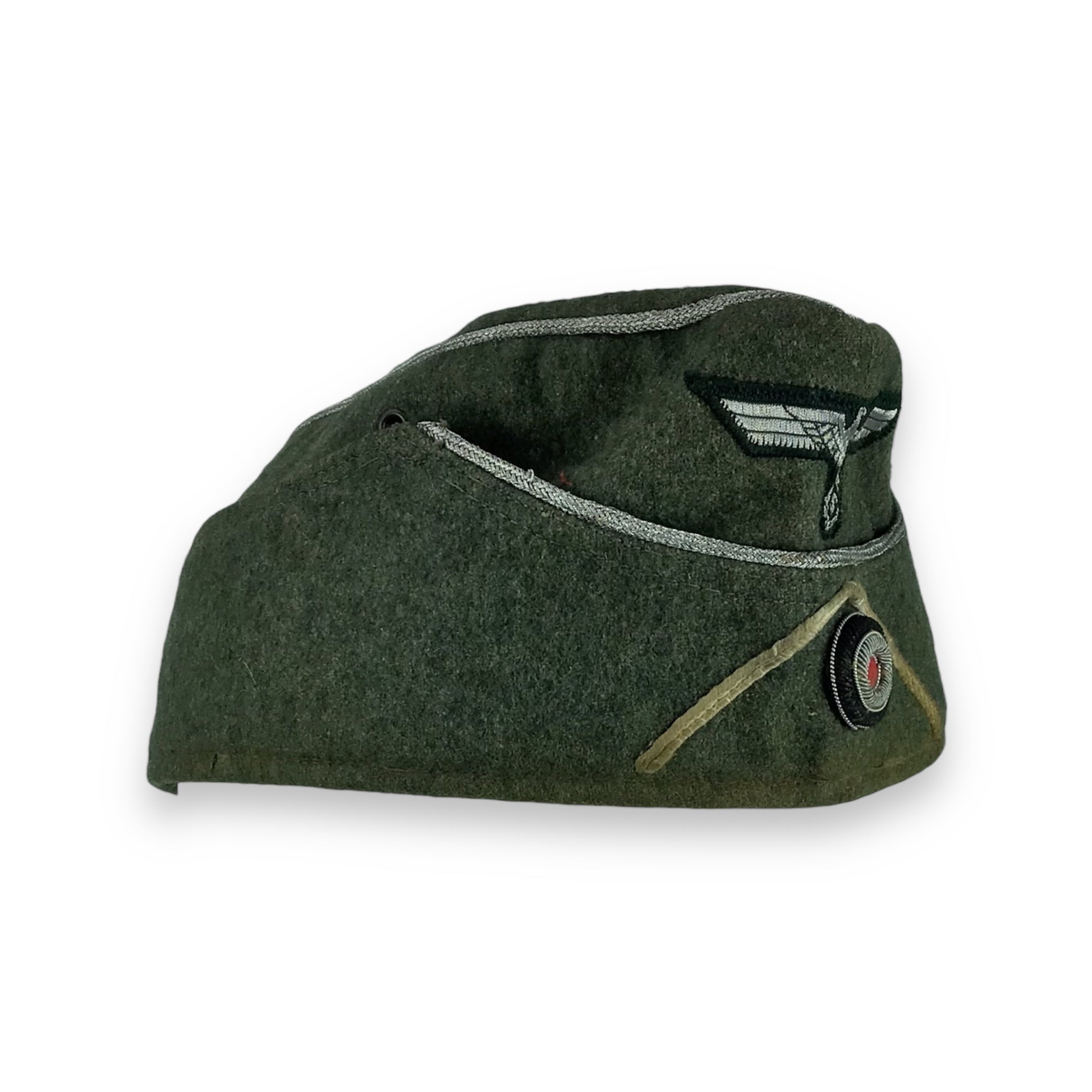German WW2 Heer Infantry Officer's M38 Overseas Cap w/ Soutache