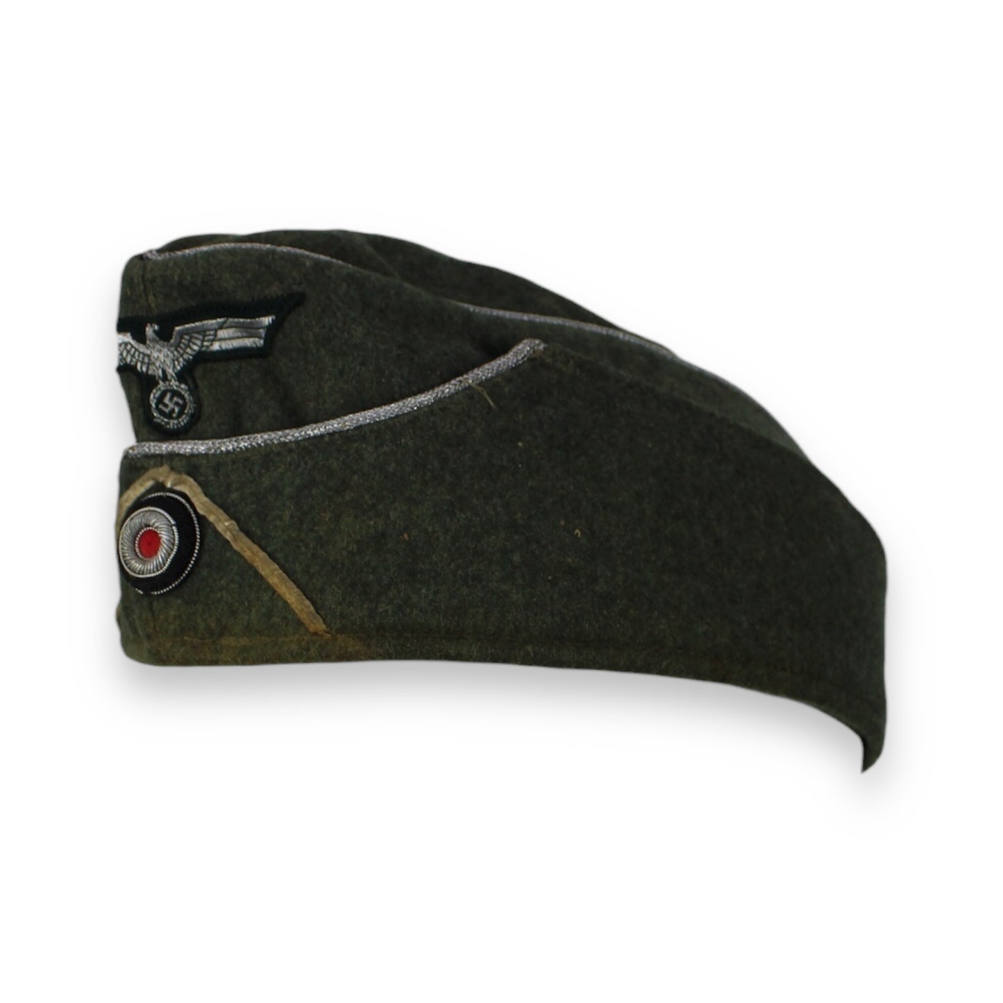 German WW2 Heer Infantry Officer's M38 Overseas Cap w/ Soutache