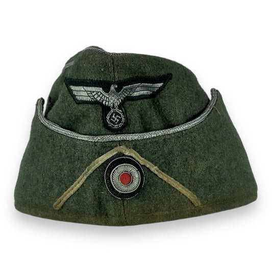 German WW2 Heer Infantry Officer's M38 Overseas Cap w/ Soutache