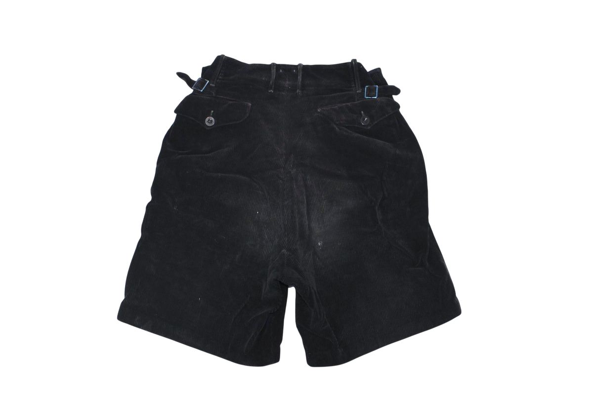 German WW2 Hitler Youth Black Corduroy Shorts - Clyde R. Davis Collection