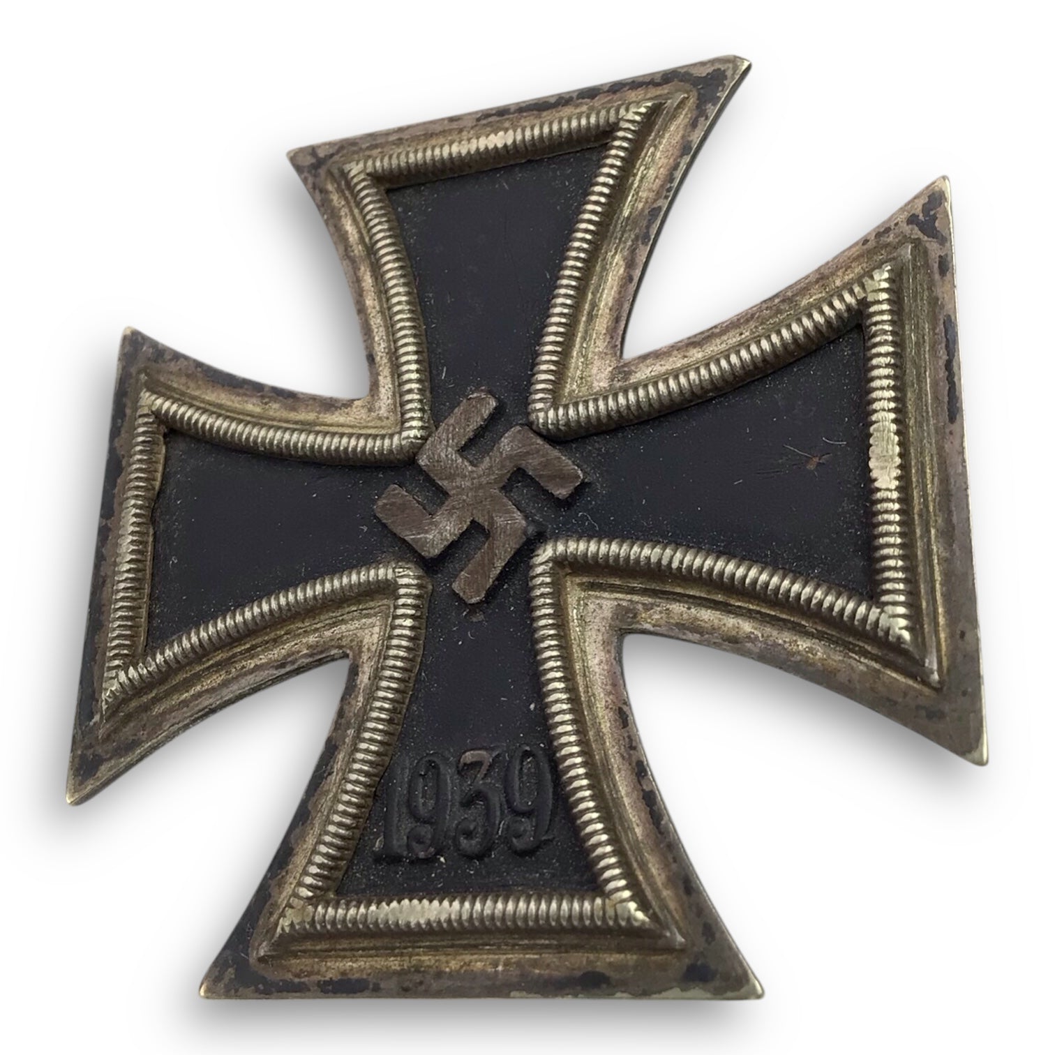 German WW2 Iron Cross 1st Class EK1 Maker Marked "L/11" Wilhelm Deumer