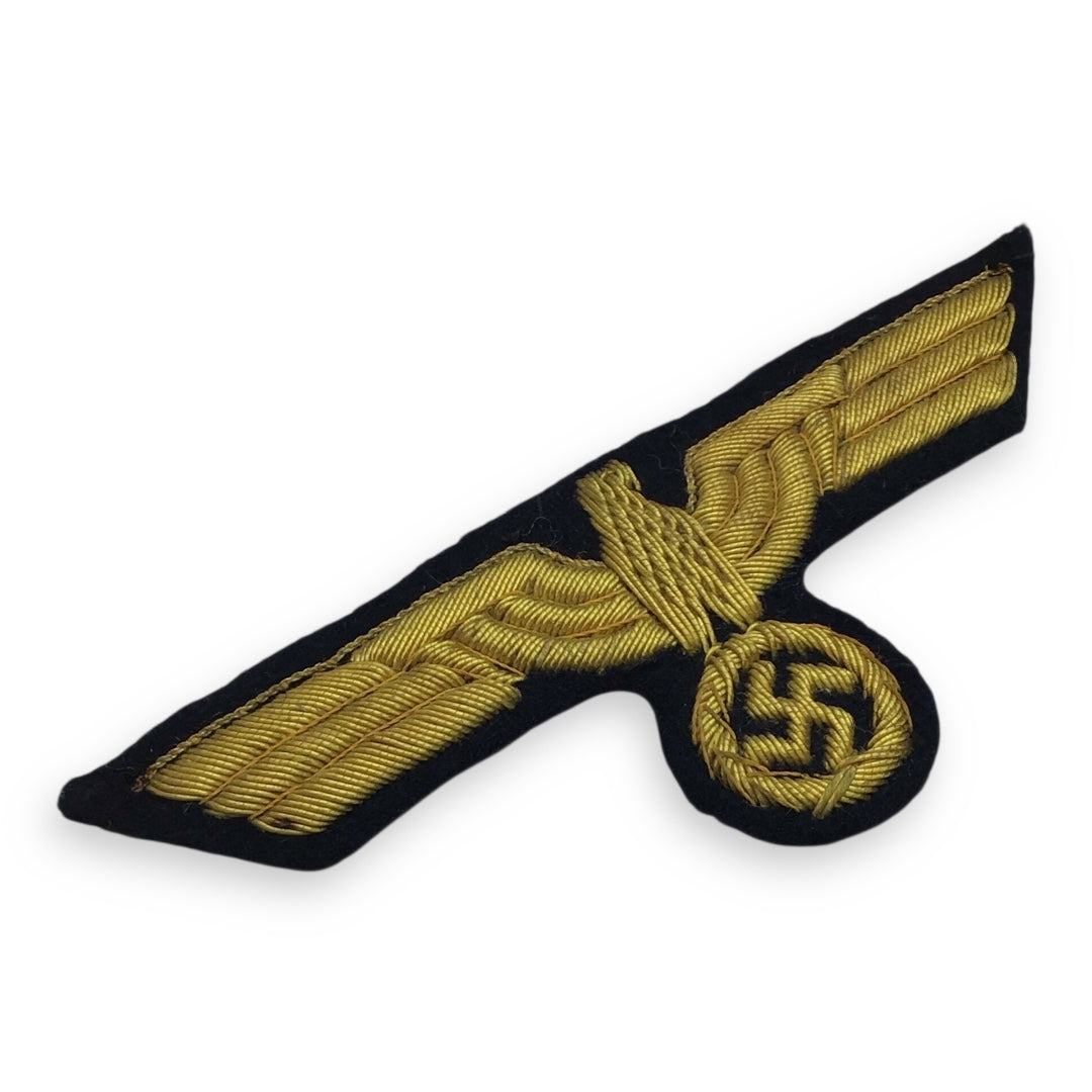 German WW2 Kriegsmarine Breast Eagle - Gold Bullion for Navy Tunic