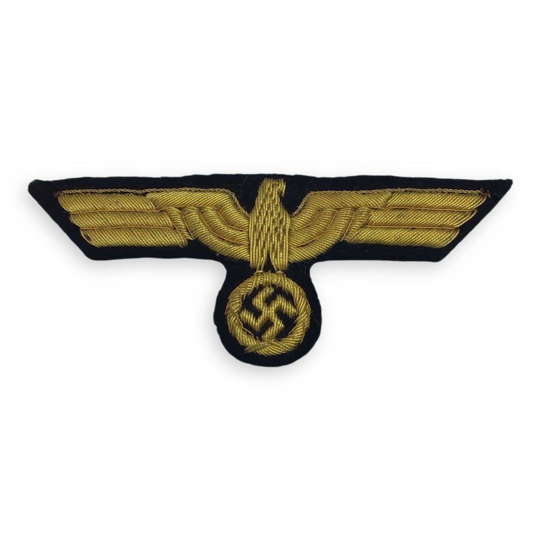 German WW2 Kriegsmarine Breast Eagle - Gold Bullion for Navy Tunic